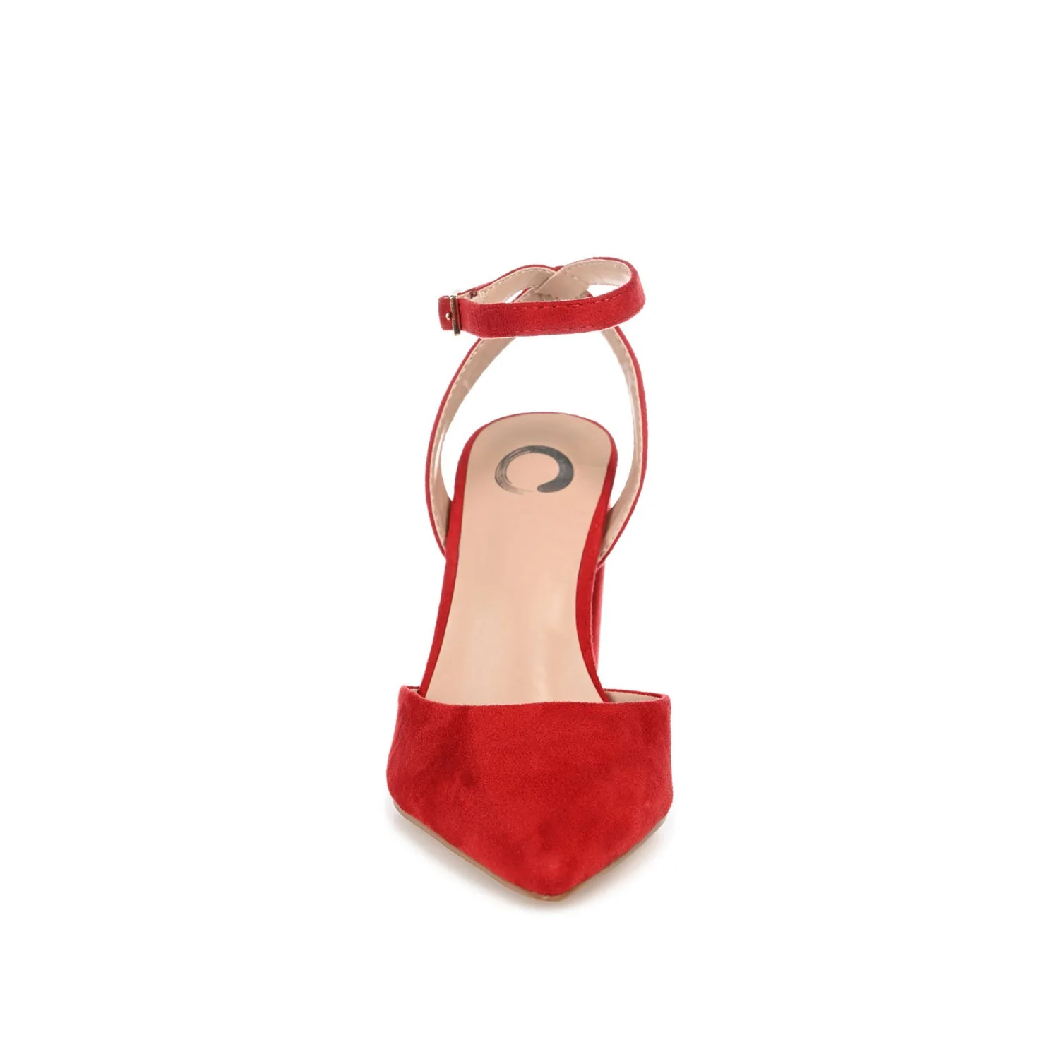 TYYRA BLOCK HEELS IN FAUX SUEDE IN WIDE - Red - Image 5