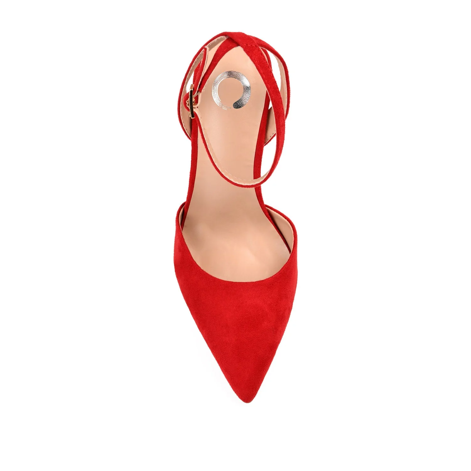TYYRA BLOCK HEELS IN FAUX SUEDE IN WIDE - Red - Image 6