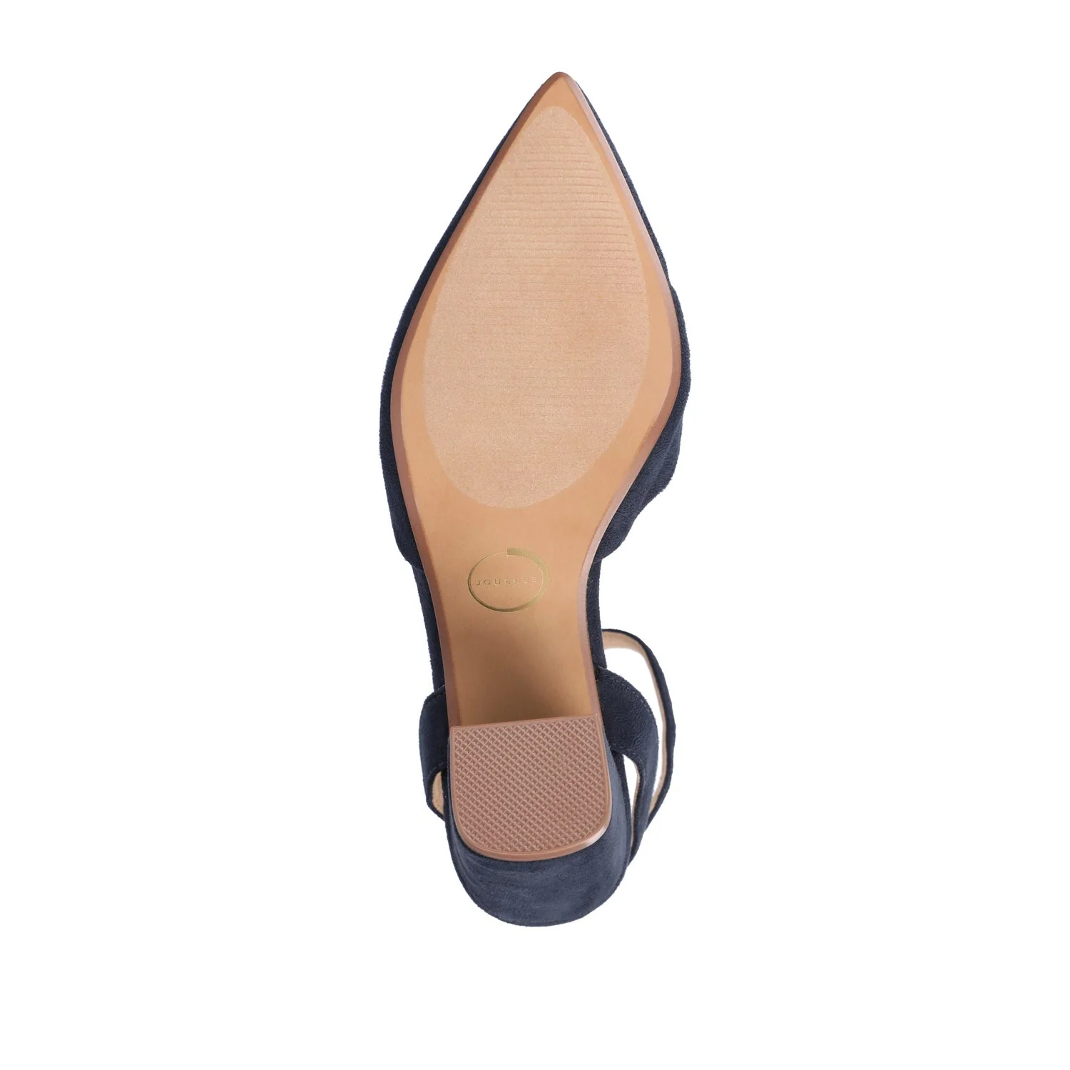 TYYRA BLOCK HEELS IN FAUX SUEDE - Navy Nubuck - Image 8