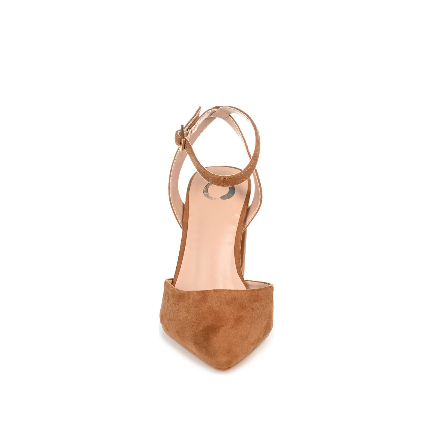 TYYRA BLOCK HEELS IN FAUX SUEDE - Tan - Image 5