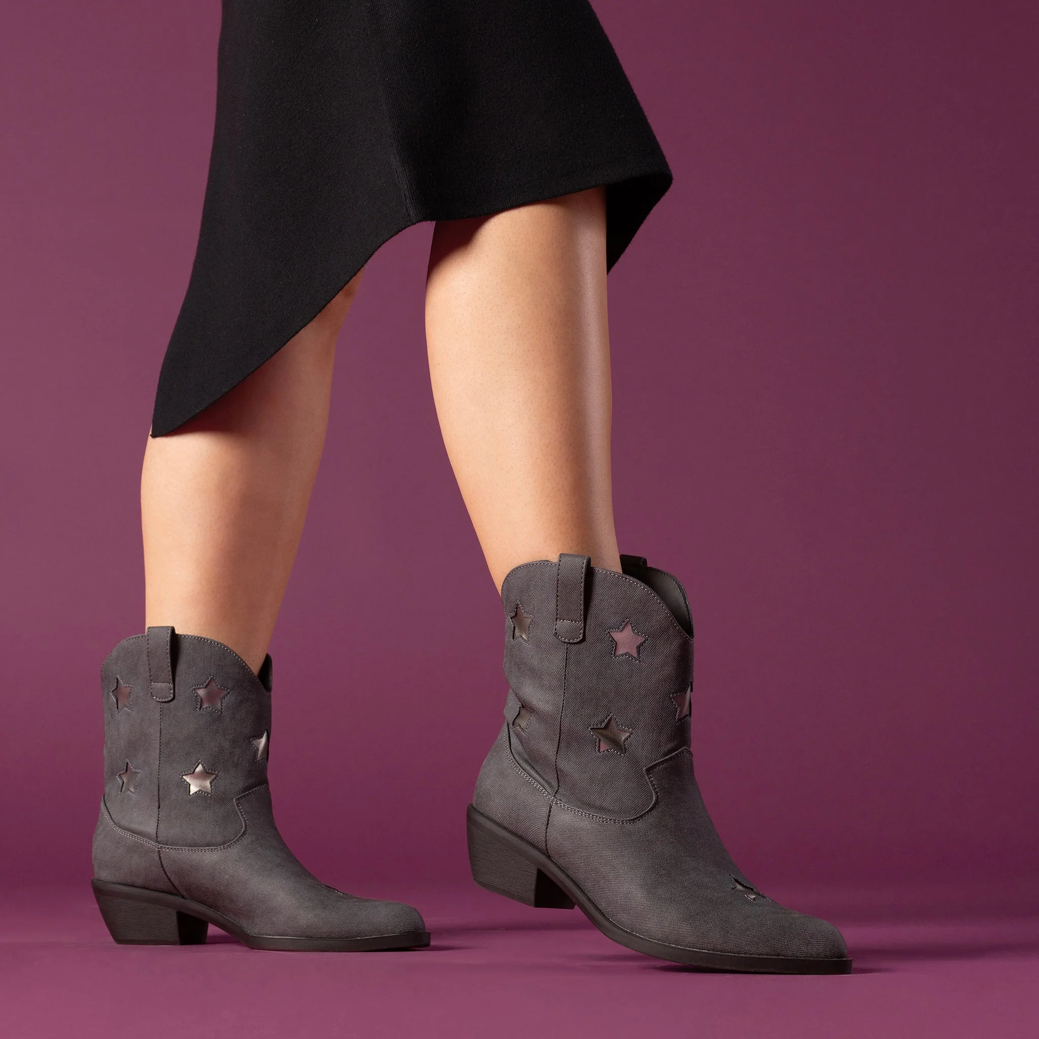 UNDERWOOD WESTERN STAR BOOTIES - Charcoal - Image 2