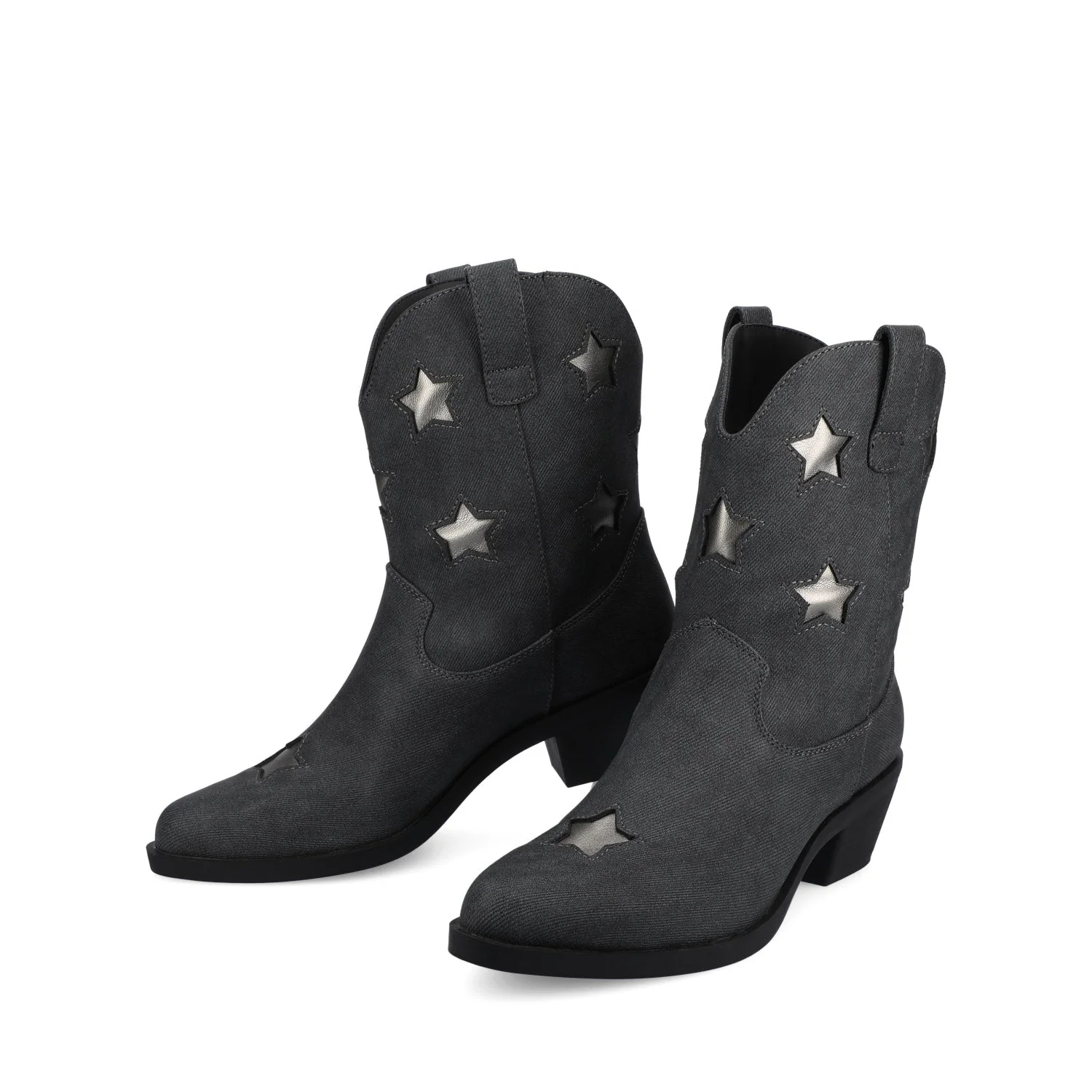 UNDERWOOD WESTERN STAR BOOTIES IN WIDE - Charcoal - Image 4