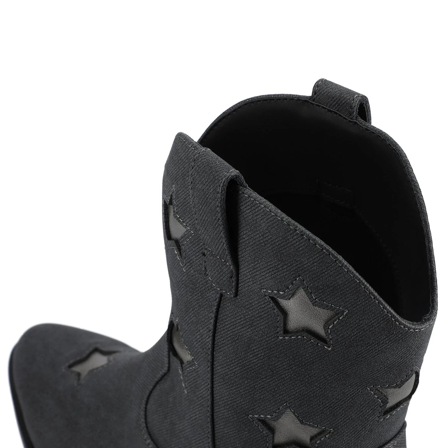 UNDERWOOD WESTERN STAR BOOTIES IN WIDE - Charcoal - Image 5