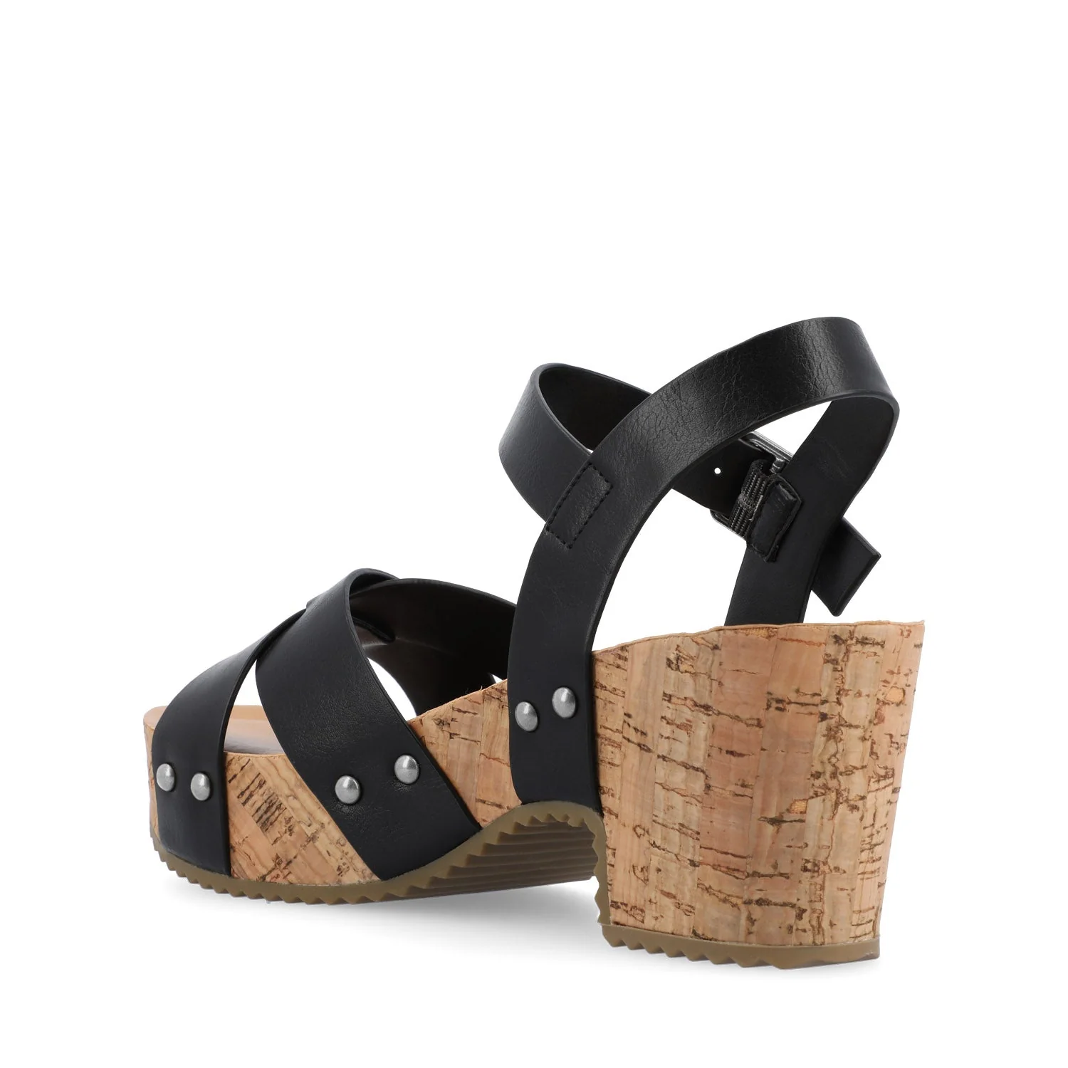 VALENTINA HEELED SANDALS IN VEGAN LEATHER - Black - Image 3