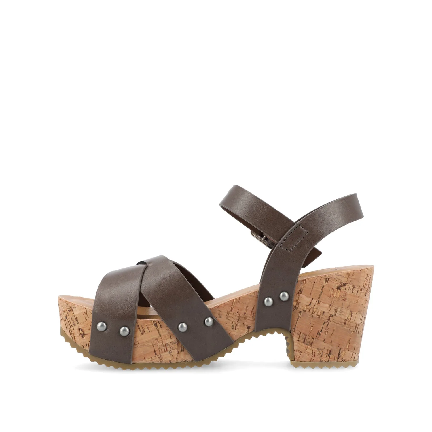 VALENTINA HEELED SANDALS IN VEGAN LEATHER - Brown - Image 3