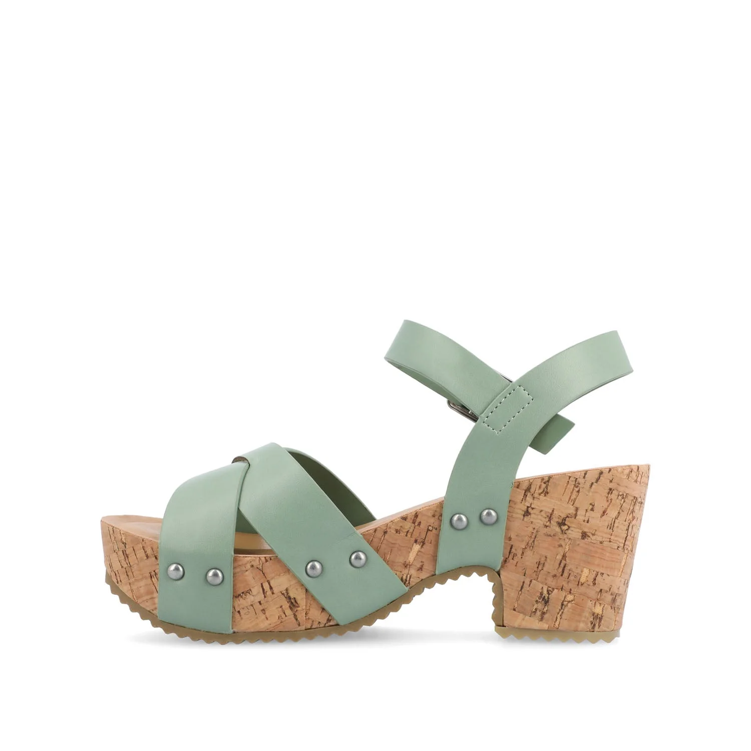 VALENTINA HEELED SANDALS IN VEGAN LEATHER - Green - Image 3