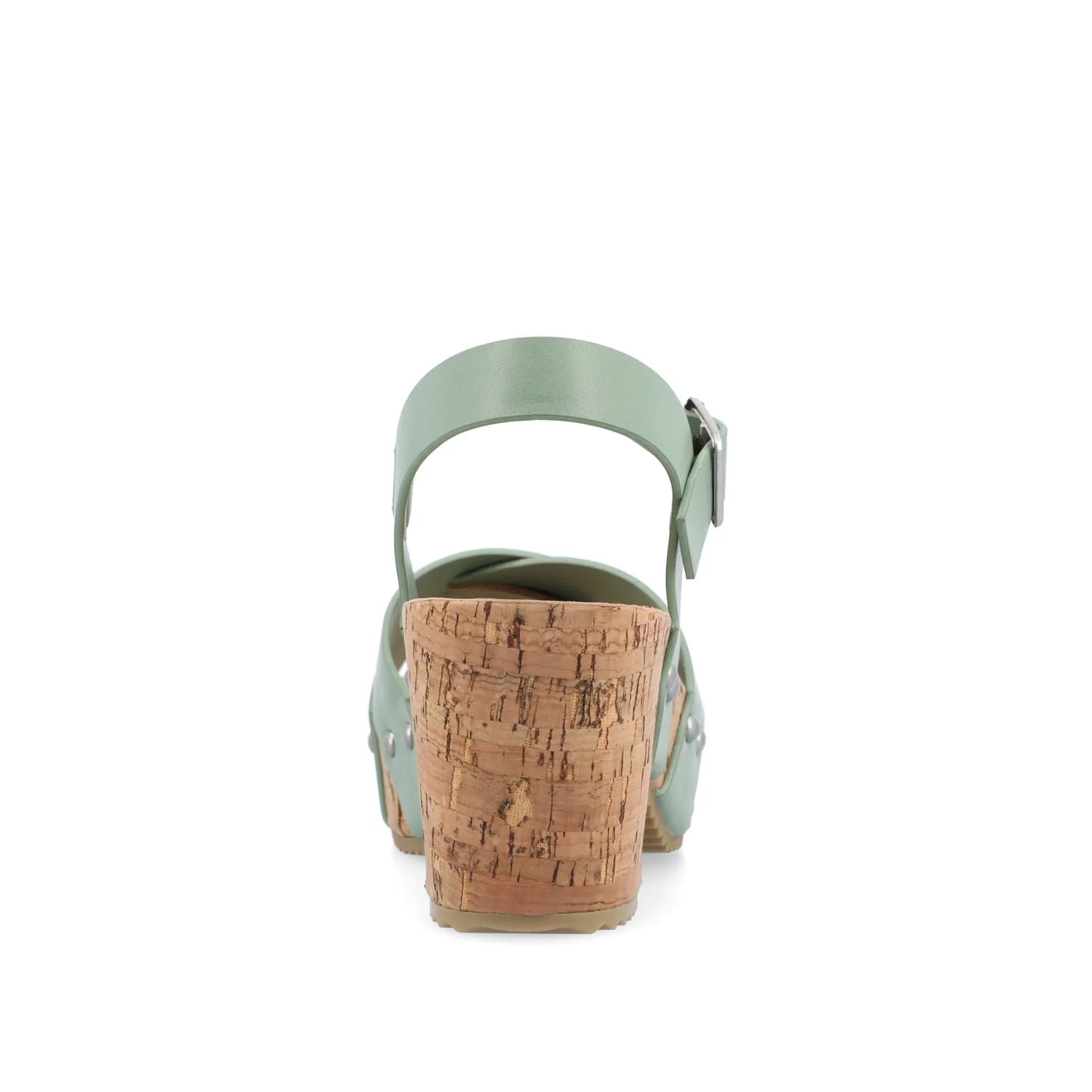 VALENTINA HEELED SANDALS IN VEGAN LEATHER - Green - Image 7