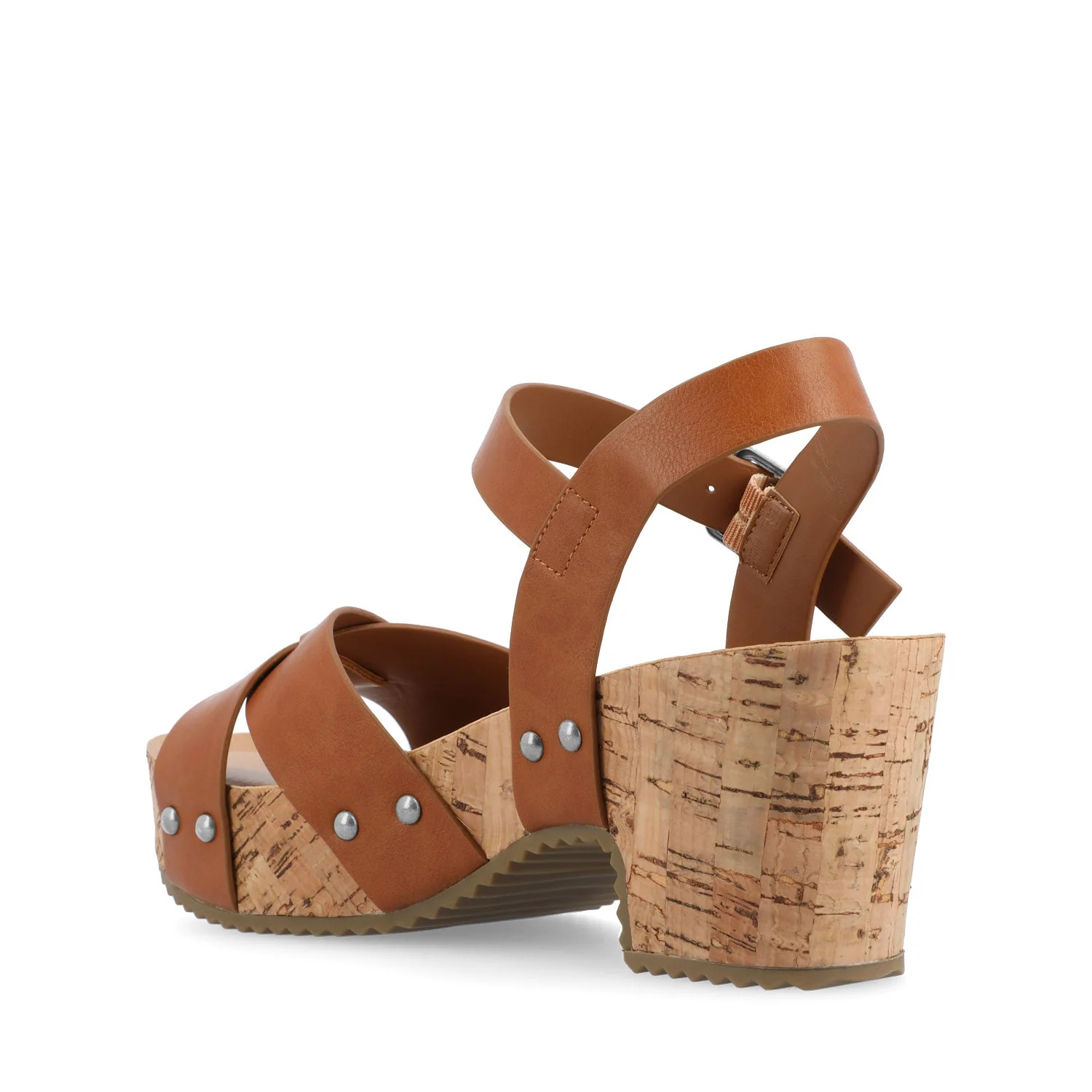 VALENTINA HEELED SANDALS IN VEGAN LEATHER - Tan - Image 3