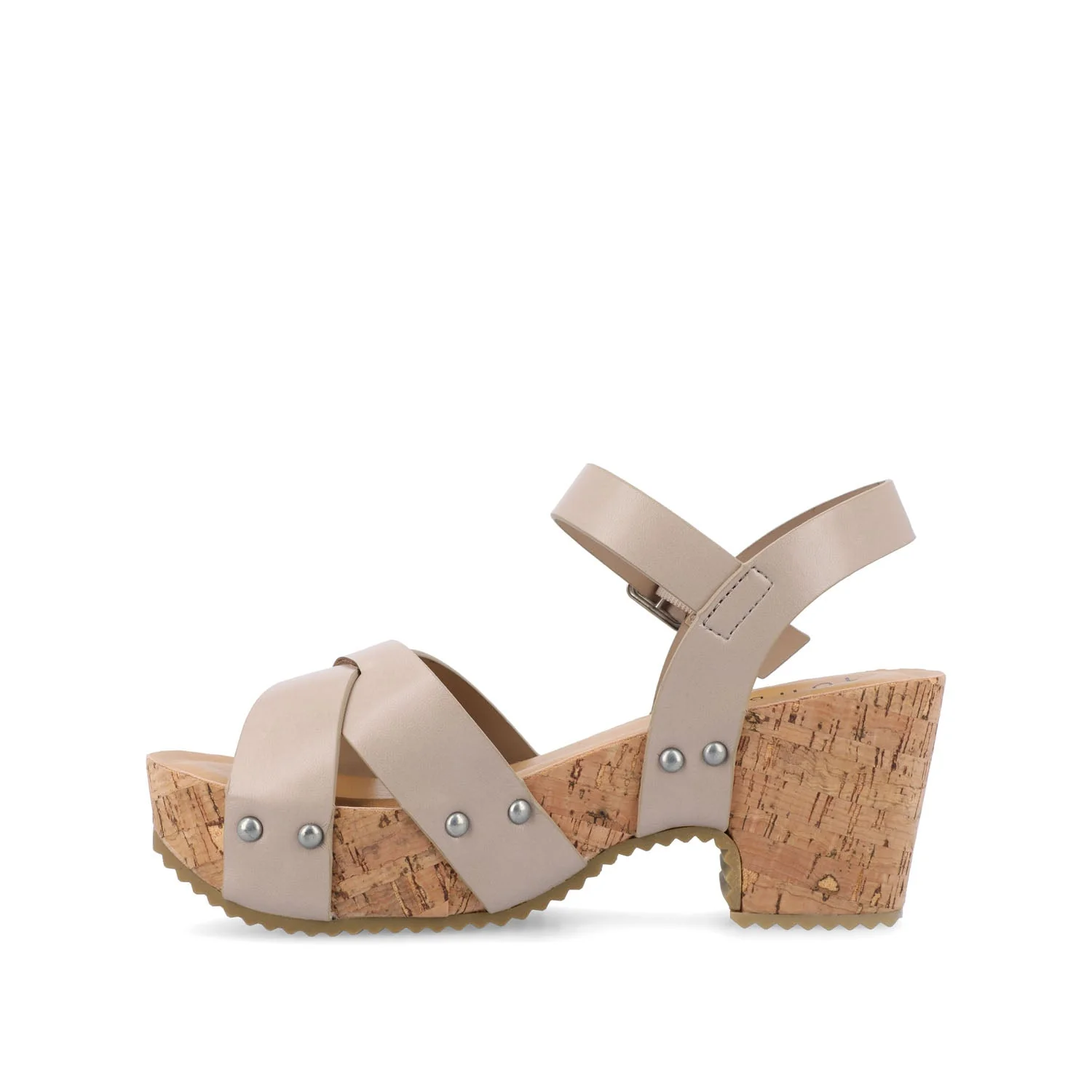 VALENTINA HEELED SANDALS IN VEGAN LEATHER - Taupe - Image 3