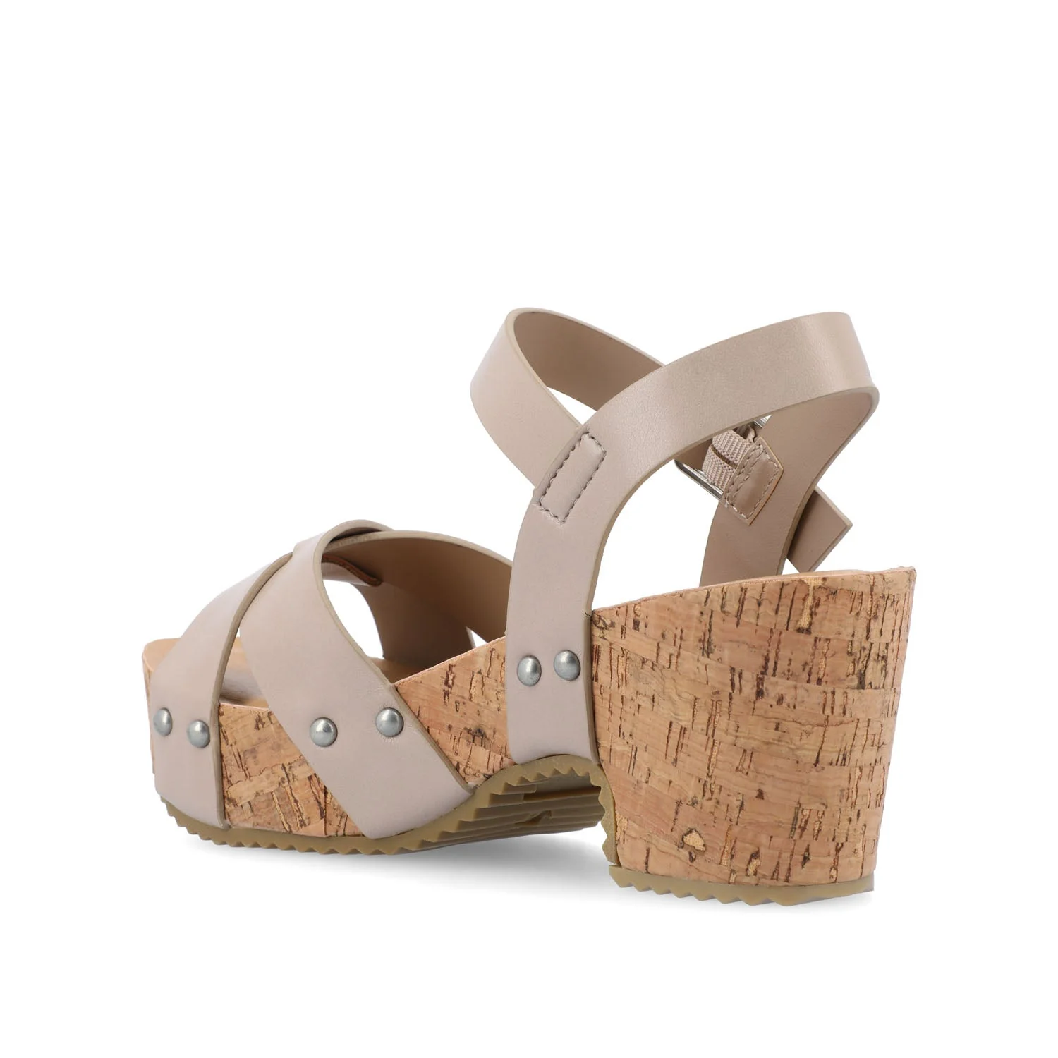 VALENTINA HEELED SANDALS IN VEGAN LEATHER - Taupe - Image 4
