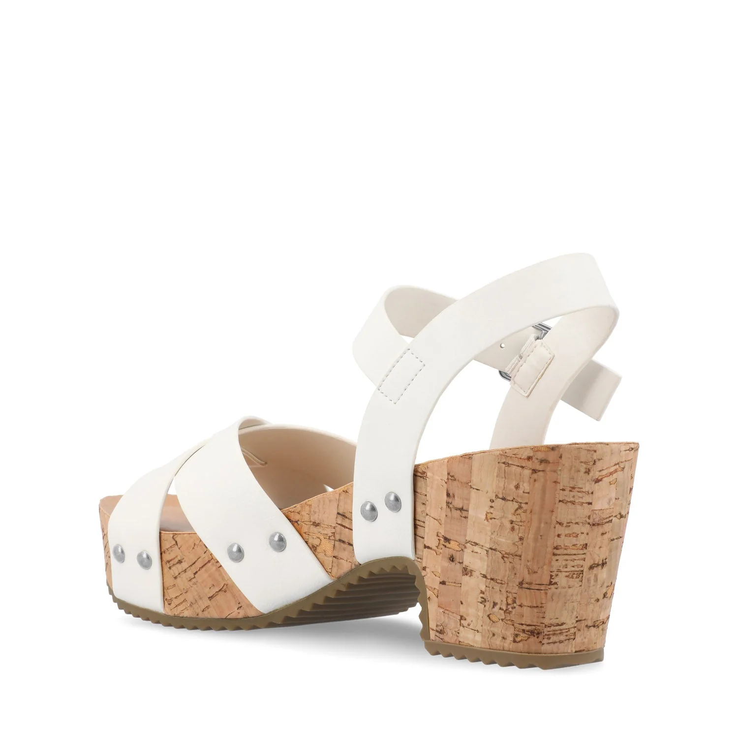VALENTINA HEELED SANDALS IN VEGAN LEATHER - White - Image 3