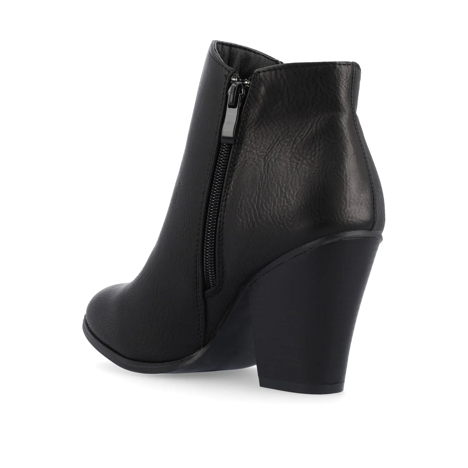 VALLY ZIP-UP WESTERN BOOTIES IN VEGAN LEATHER - Black - Image 4