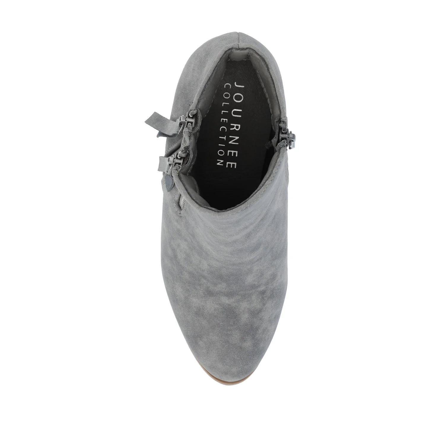 VALLY ZIP-UP WESTERN BOOTIES IN VEGAN LEATHER - Grey - Image 5