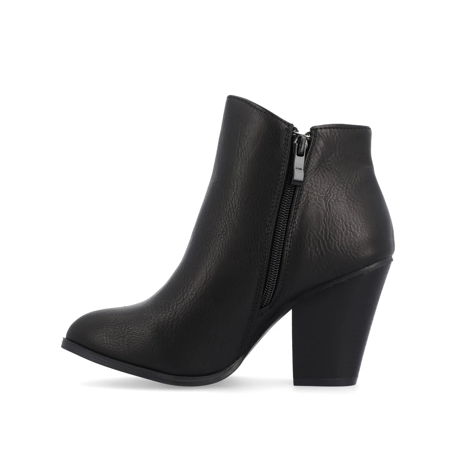 VALLY ZIP-UP WESTERN BOOTIES IN WIDE - Black - Image 3