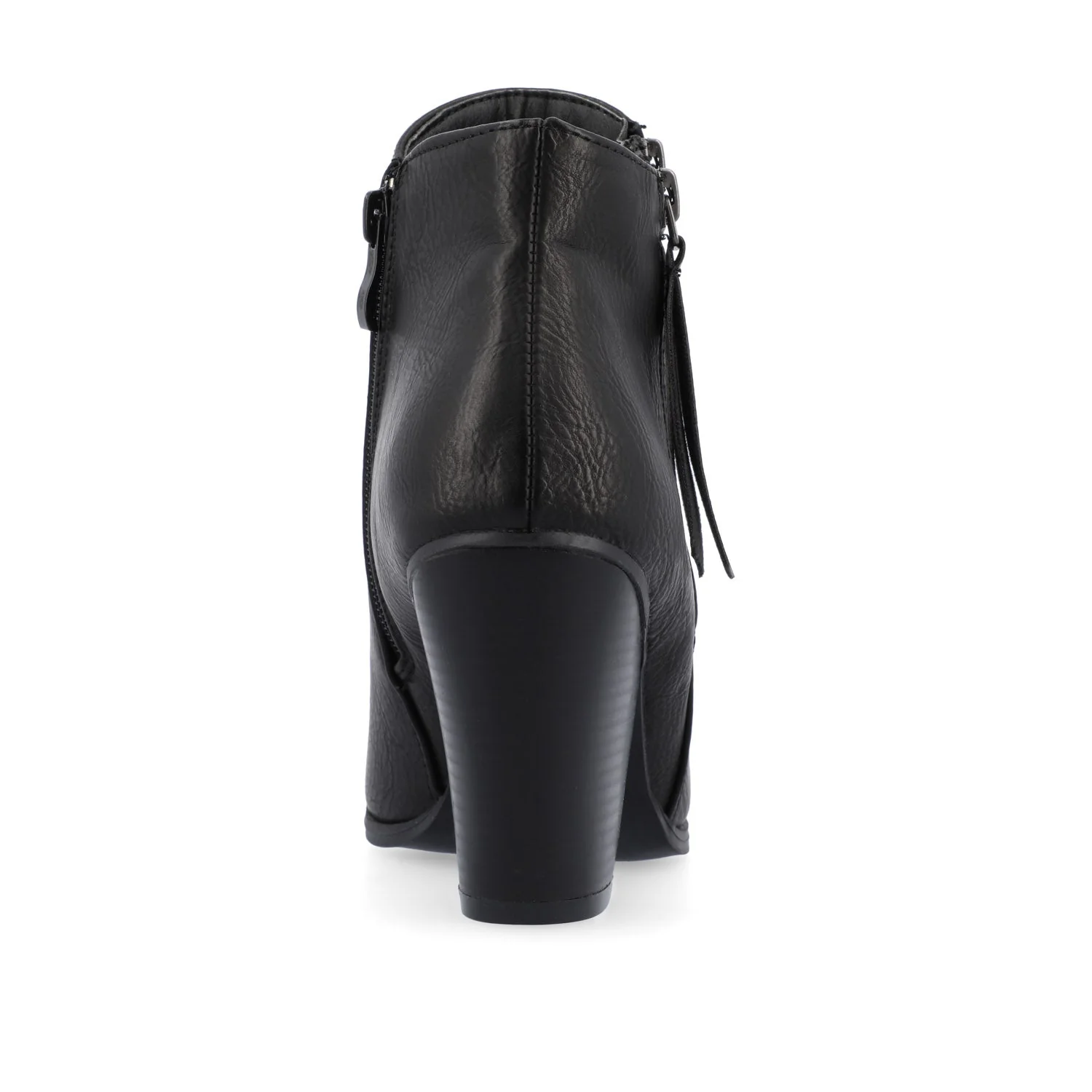 VALLY ZIP-UP WESTERN BOOTIES IN WIDE - Black - Image 7