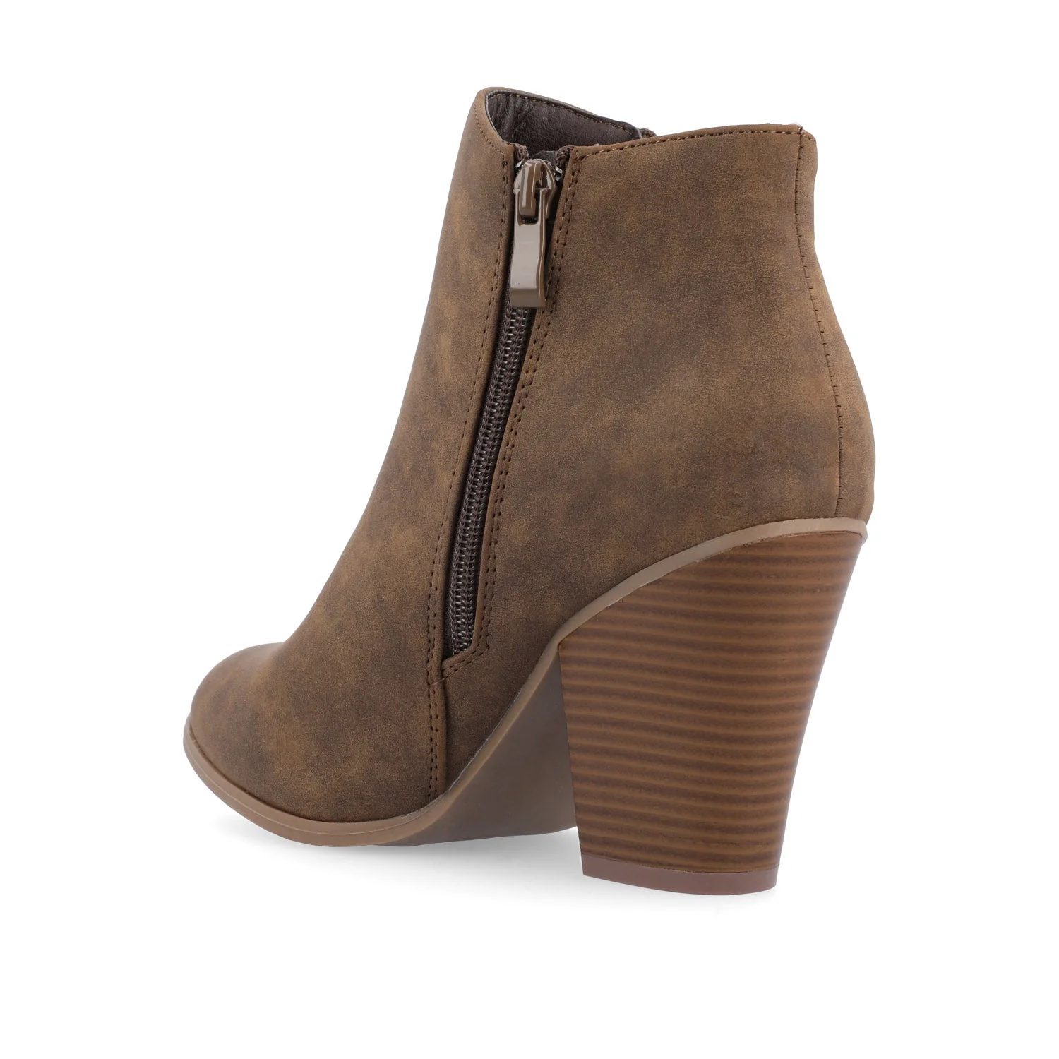 VALLY ZIP-UP WESTERN BOOTIES IN WIDE - Brown - Image 4