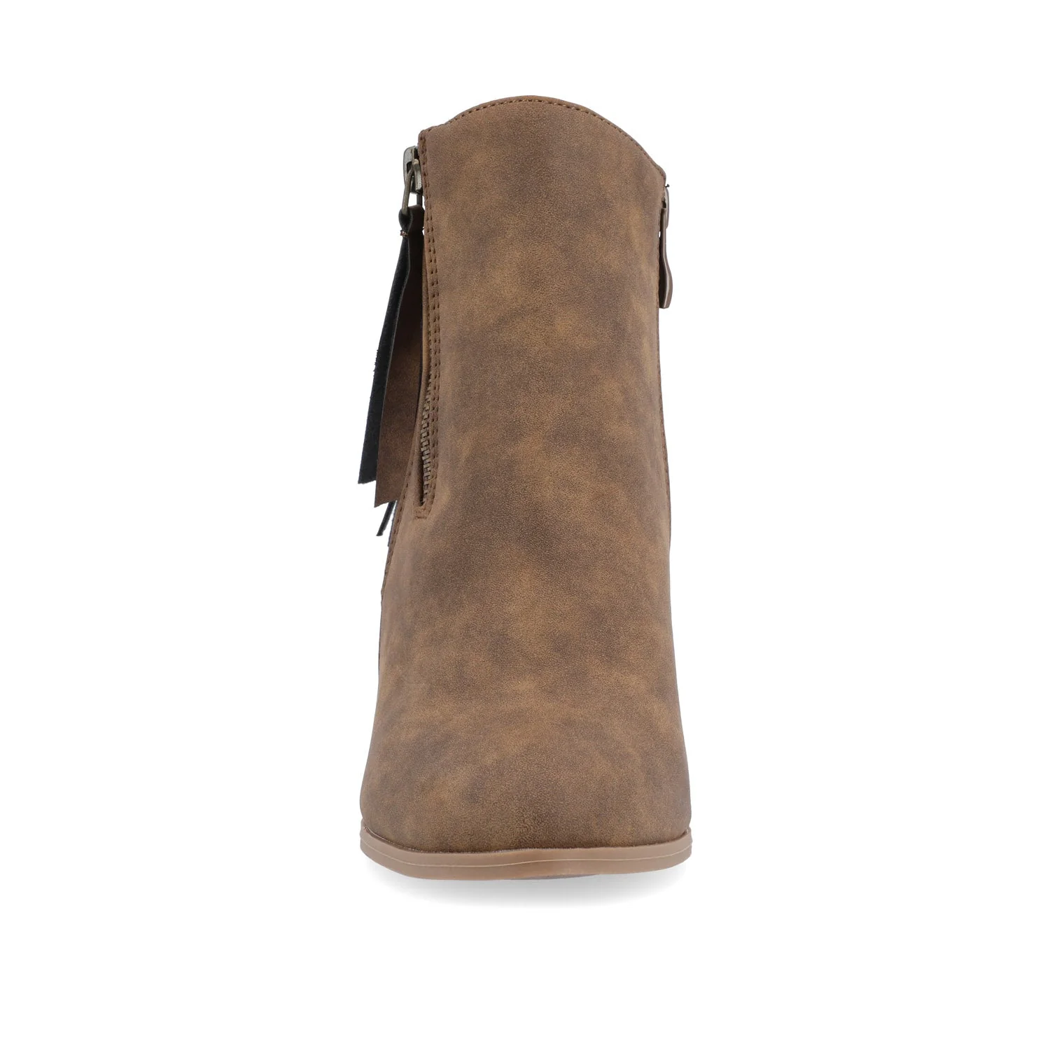 VALLY ZIP-UP WESTERN BOOTIES IN WIDE - Brown - Image 5