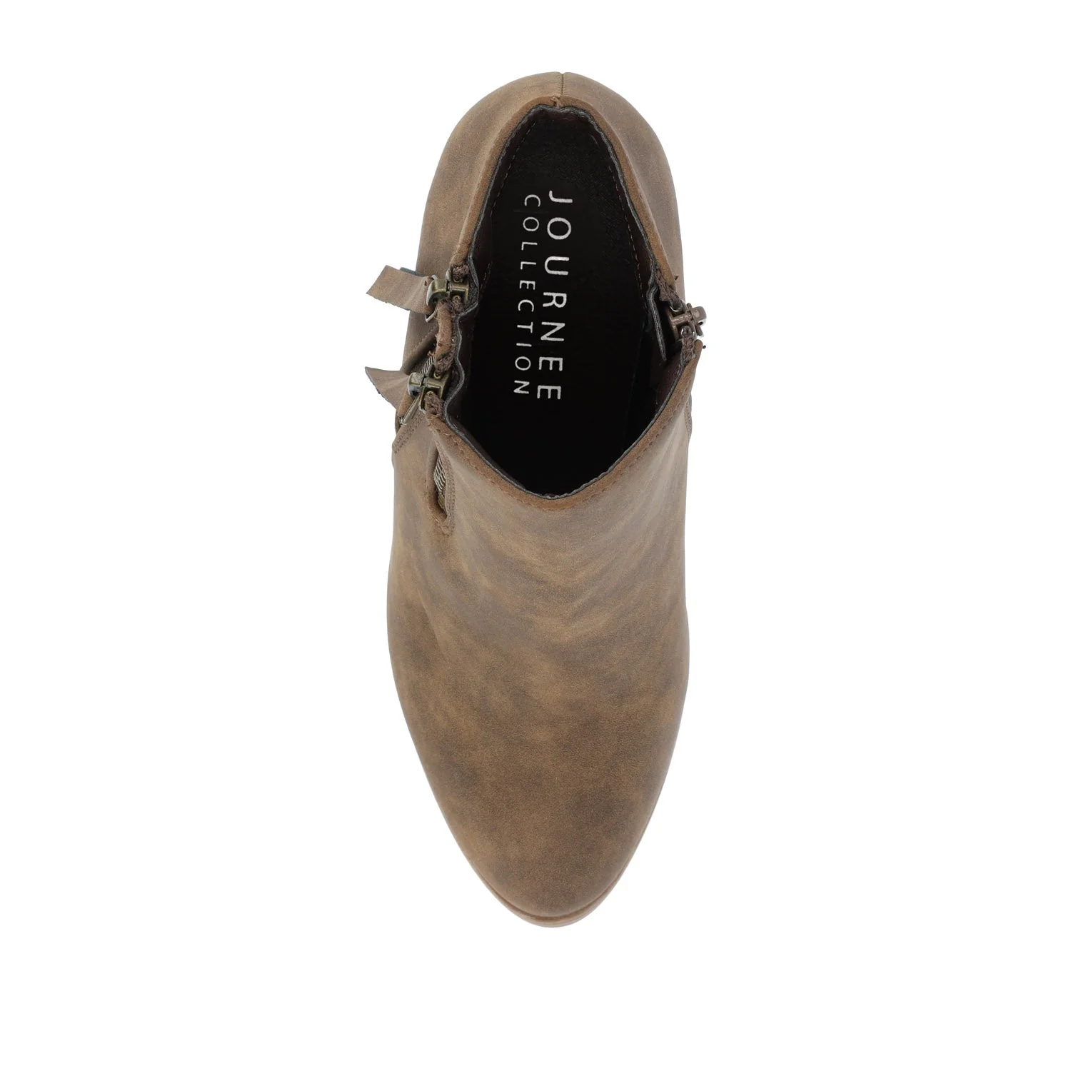 VALLY ZIP-UP WESTERN BOOTIES IN WIDE - Brown - Image 6