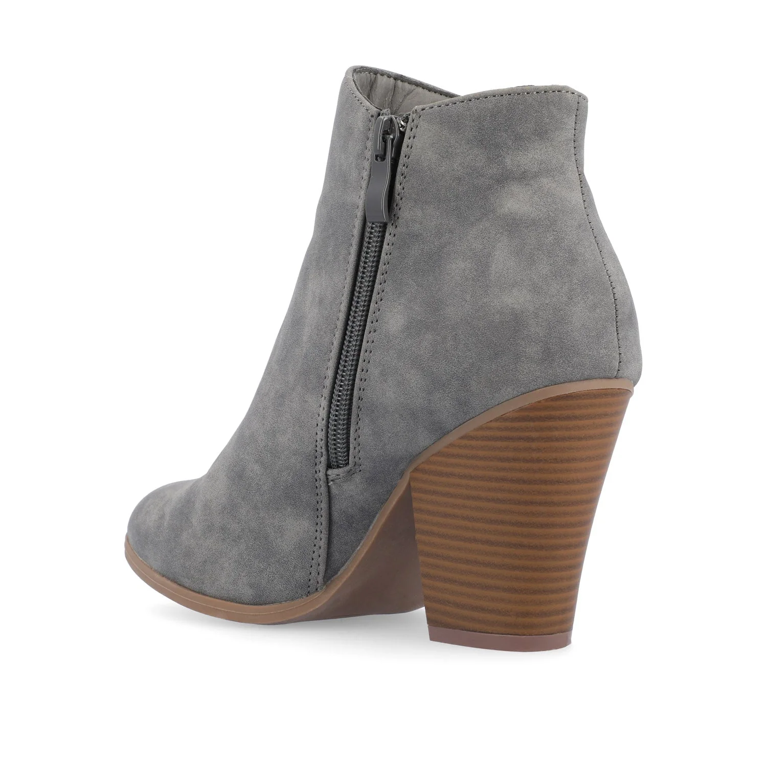 VALLY ZIP-UP WESTERN BOOTIES IN WIDE - Grey - Image 5