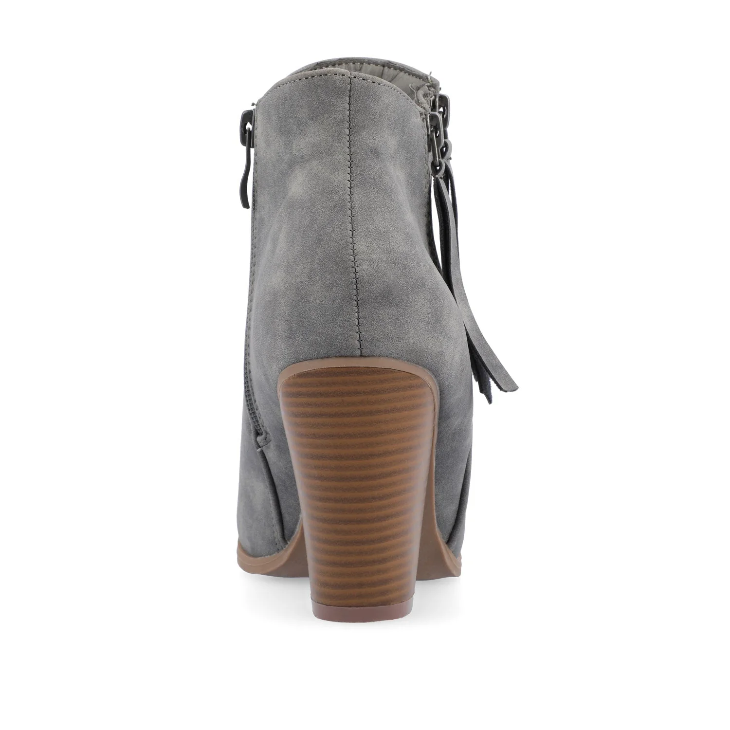 VALLY ZIP-UP WESTERN BOOTIES IN WIDE - Grey - Image 7