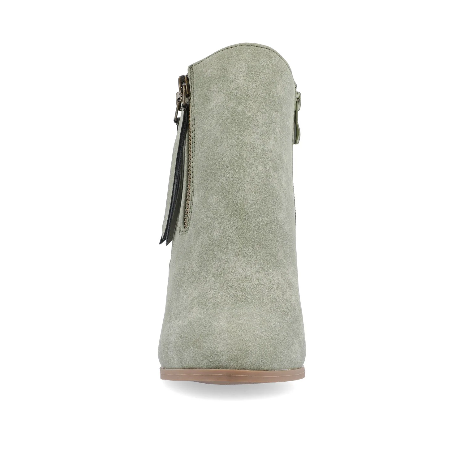 VALLY ZIP-UP WESTERN BOOTIES IN WIDE - Olive - Image 5