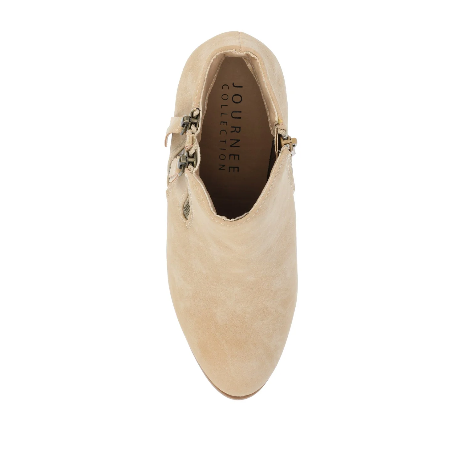 VALLY ZIP-UP WESTERN BOOTIES IN WIDE - Taupe - Image 5