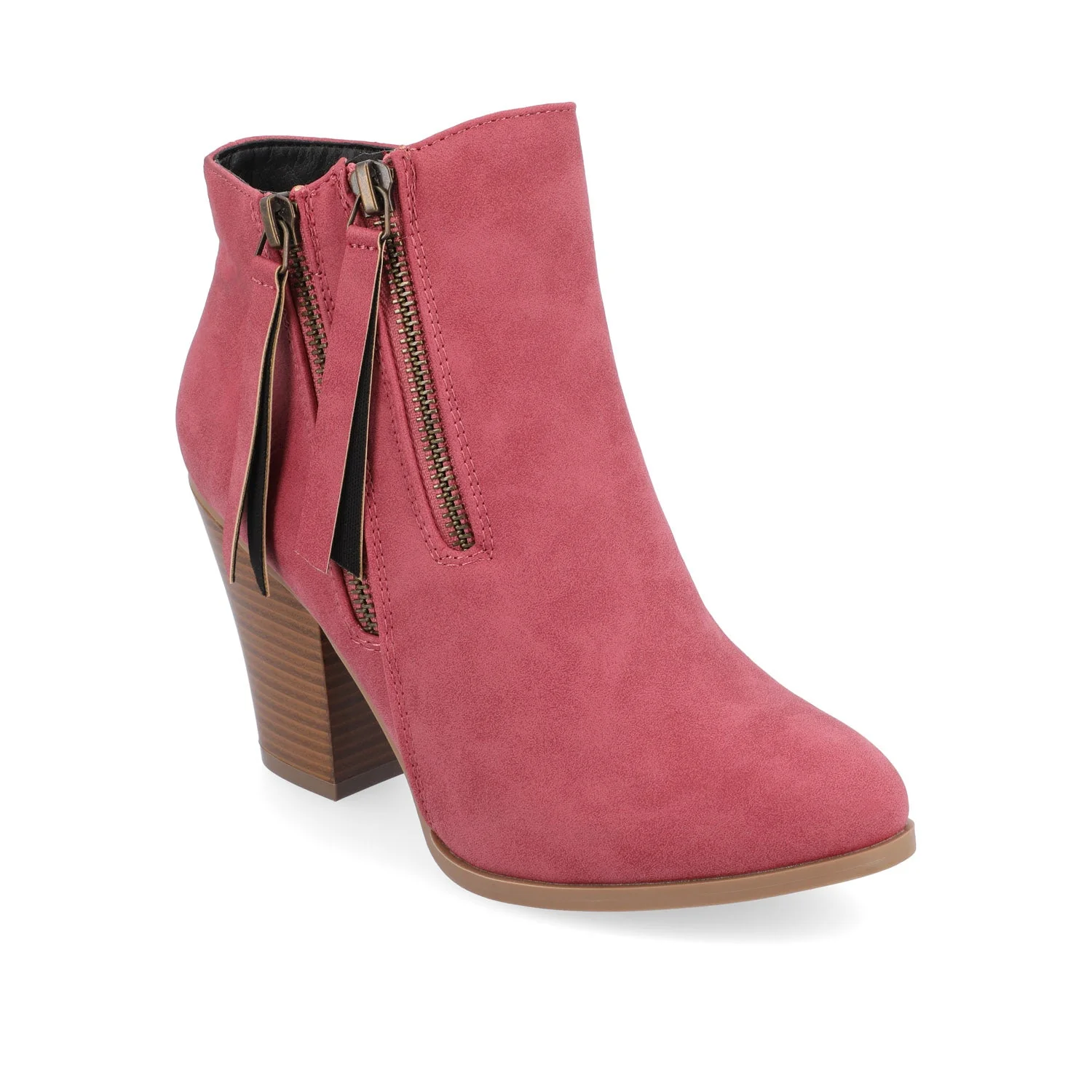 VALLY ZIP-UP WESTERN BOOTIES IN WIDE - Wine - Image 3