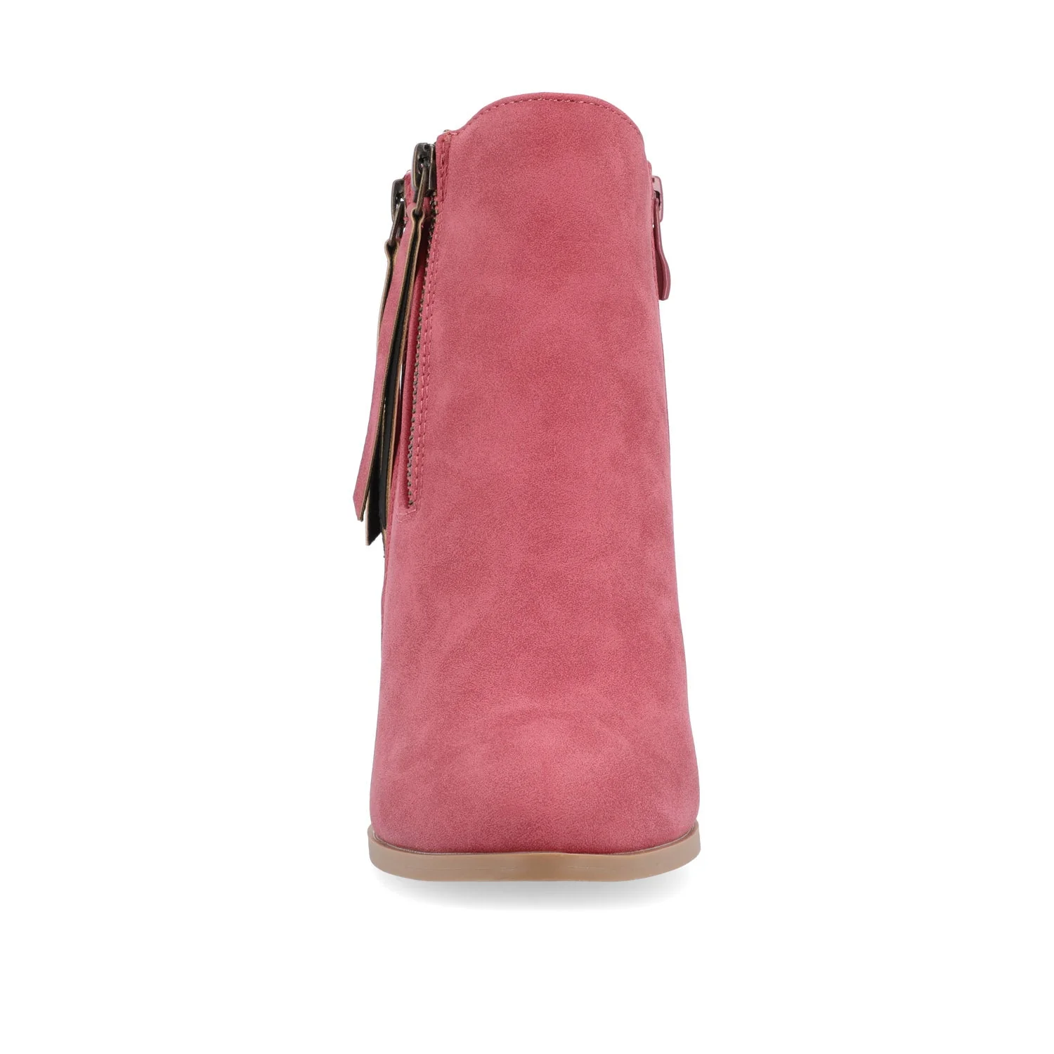 VALLY ZIP-UP WESTERN BOOTIES IN VEGAN LEATHER - Wine - Image 5