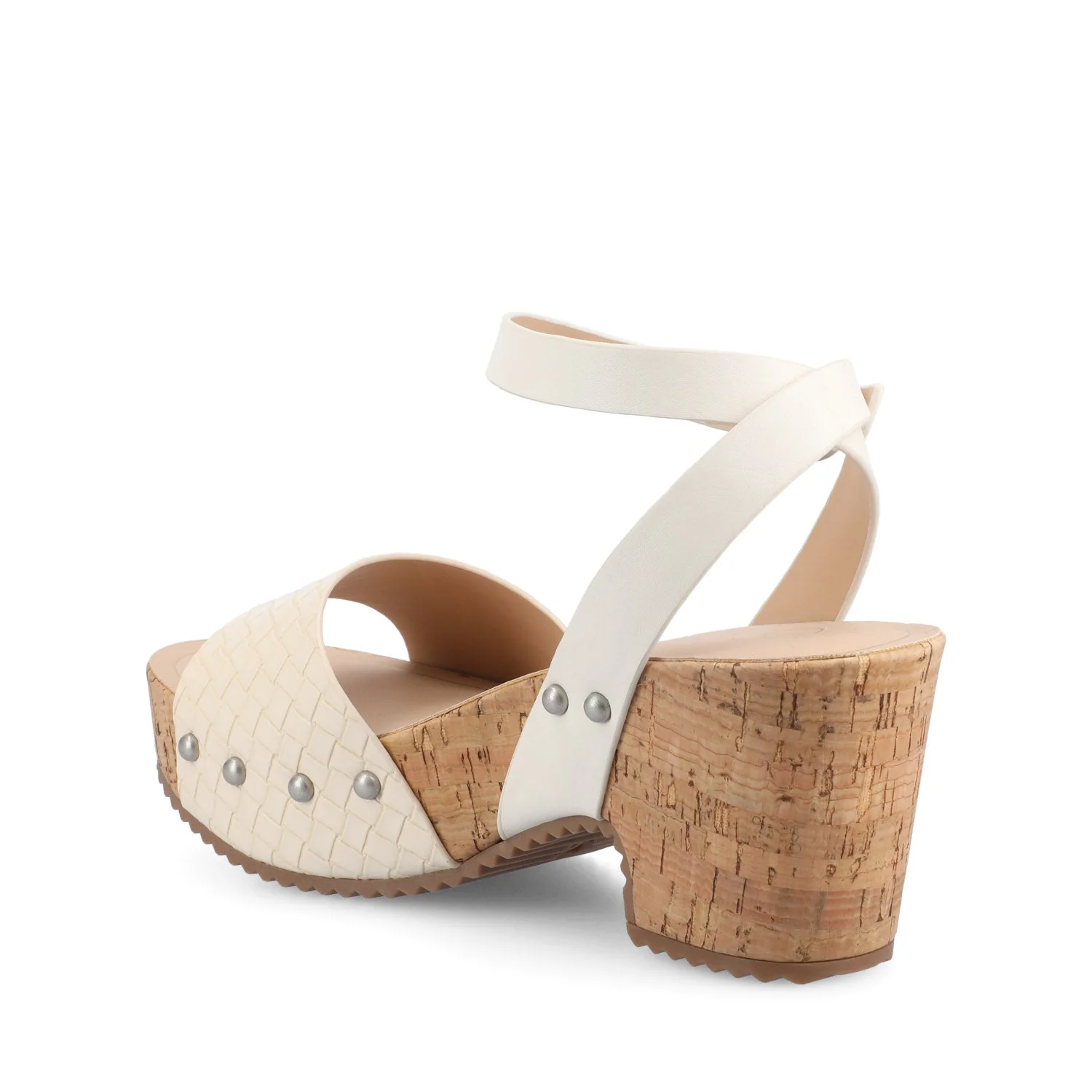 VANESSA PLATFORM CLOG SANDALS - Bone Woven - Image 3