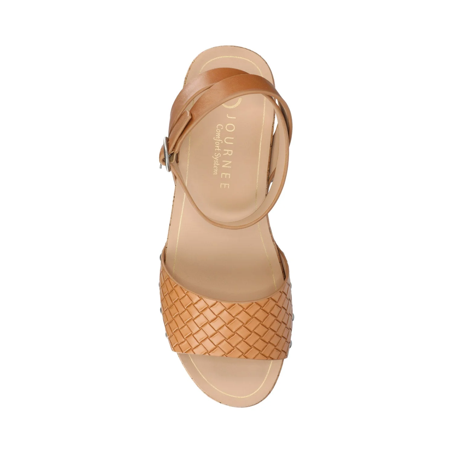 VANESSA PLATFORM CLOG SANDALS - Tan Woven - Image 4