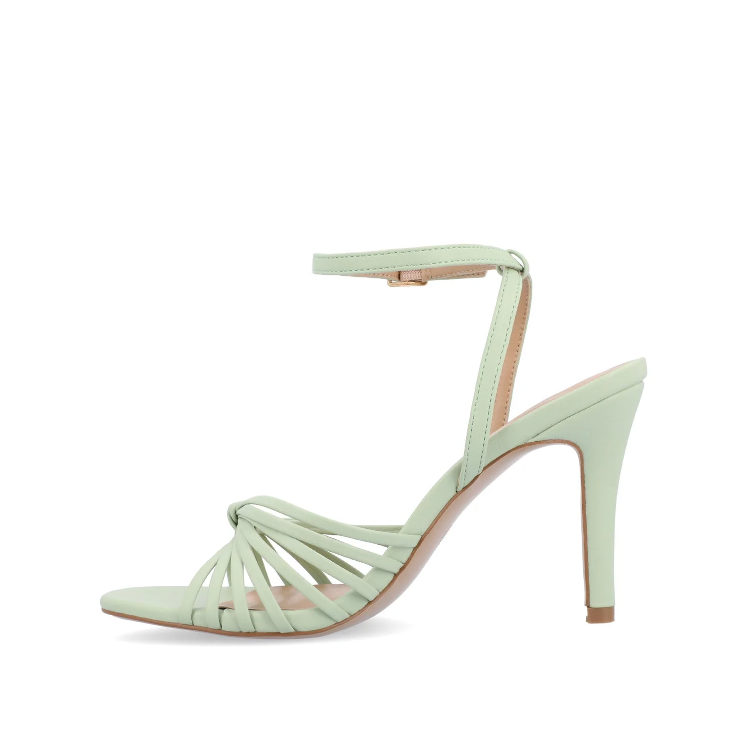 VANITA STILETTO HEELS IN VEGAN LEATHER - Sage - Image 3