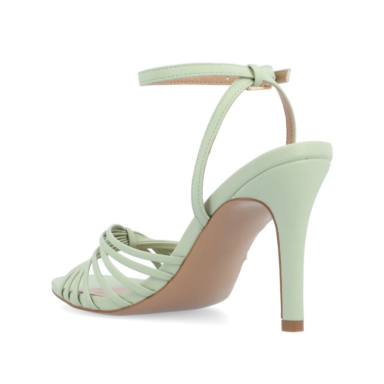 VANITA STILETTO HEELS IN VEGAN LEATHER - Sage - Image 4