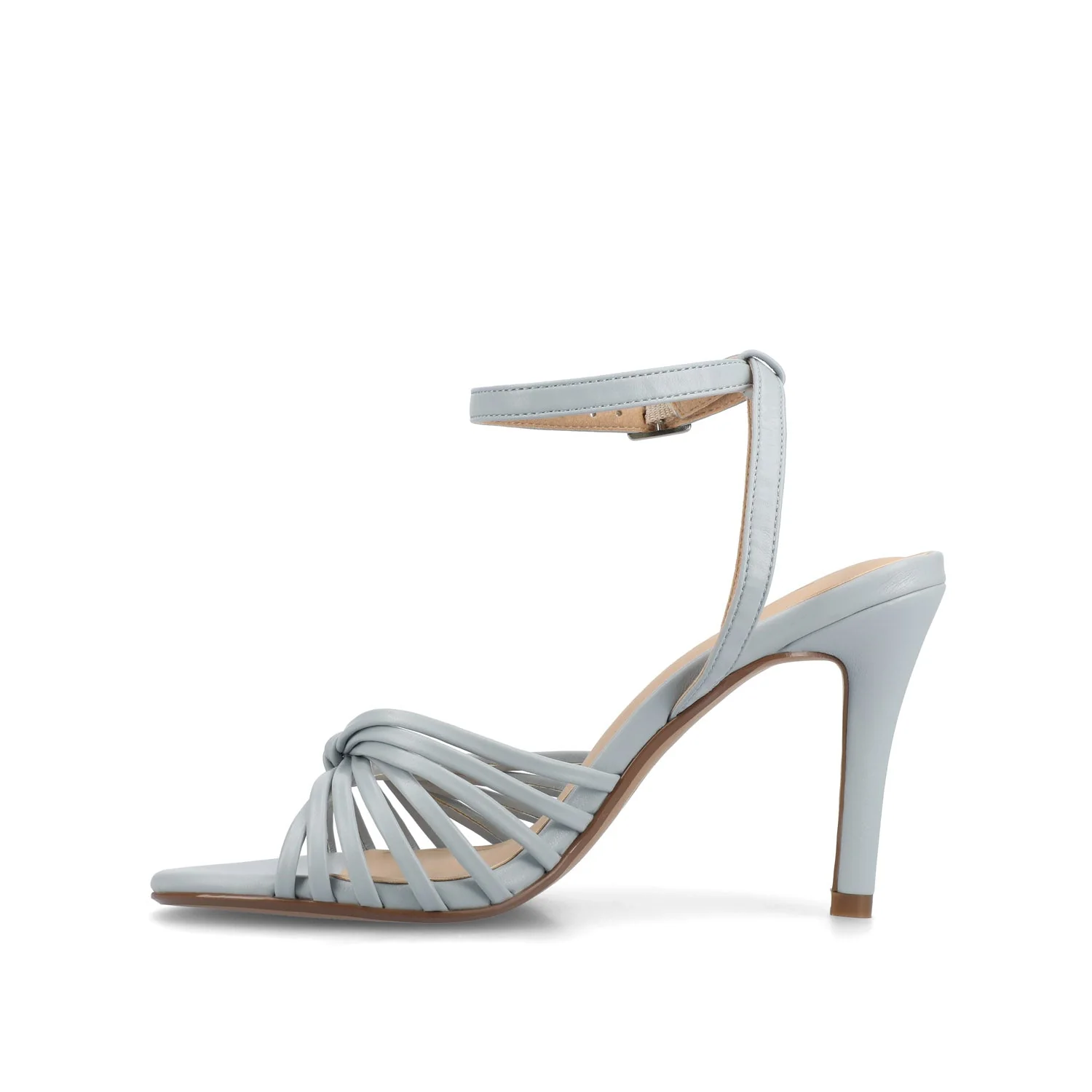 VANITA STILETTO HEELS IN VEGAN LEATHER IN WIDE - Blue - Image 3