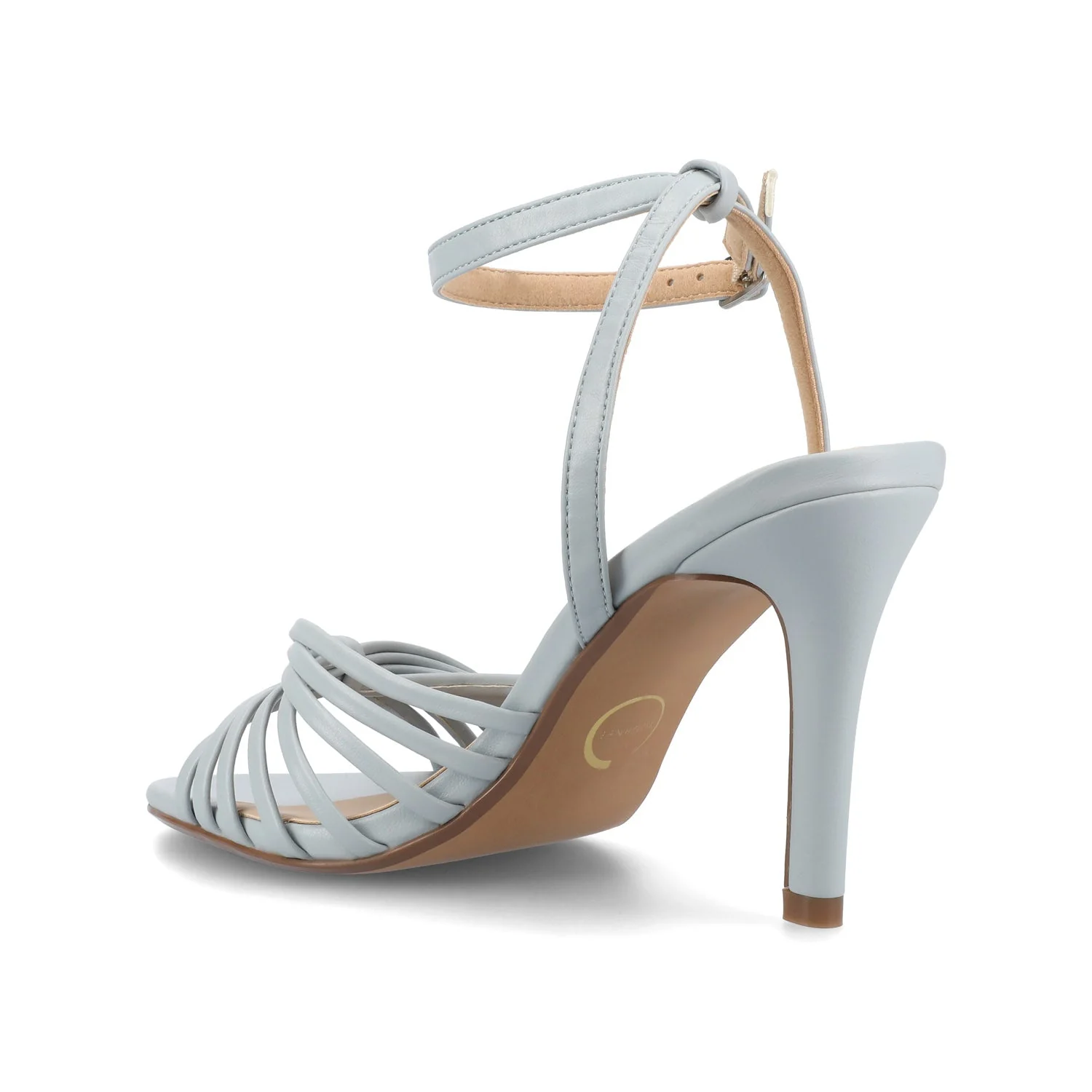 VANITA STILETTO HEELS IN VEGAN LEATHER IN WIDE - Blue - Image 4
