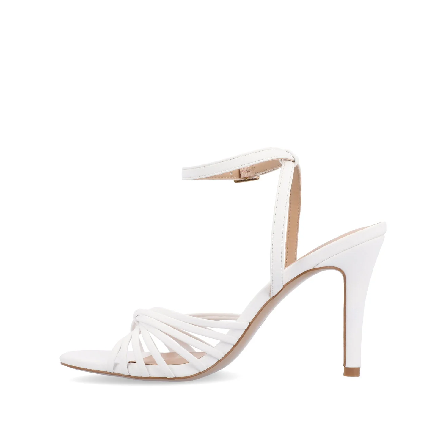 VANITA STILETTO HEELS IN VEGAN LEATHER IN WIDE - White - Image 3