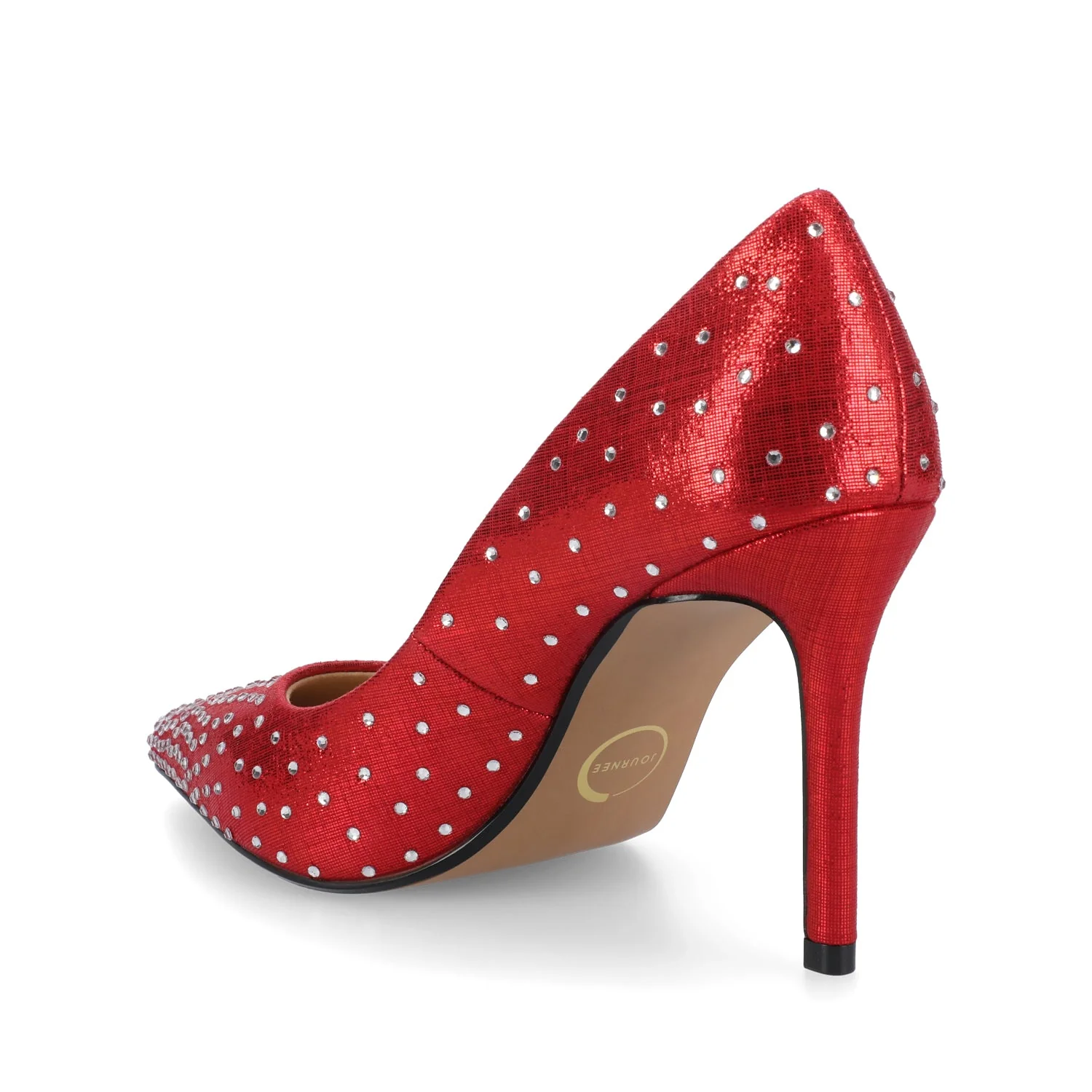 VENUS STATEMENT STILETTO DRESS PUMP HEELS - Red - Image 3