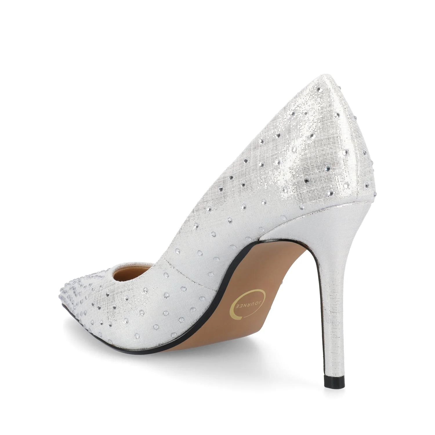 VENUS STATEMENT STILETTO DRESS PUMP HEELS - Silver - Image 3