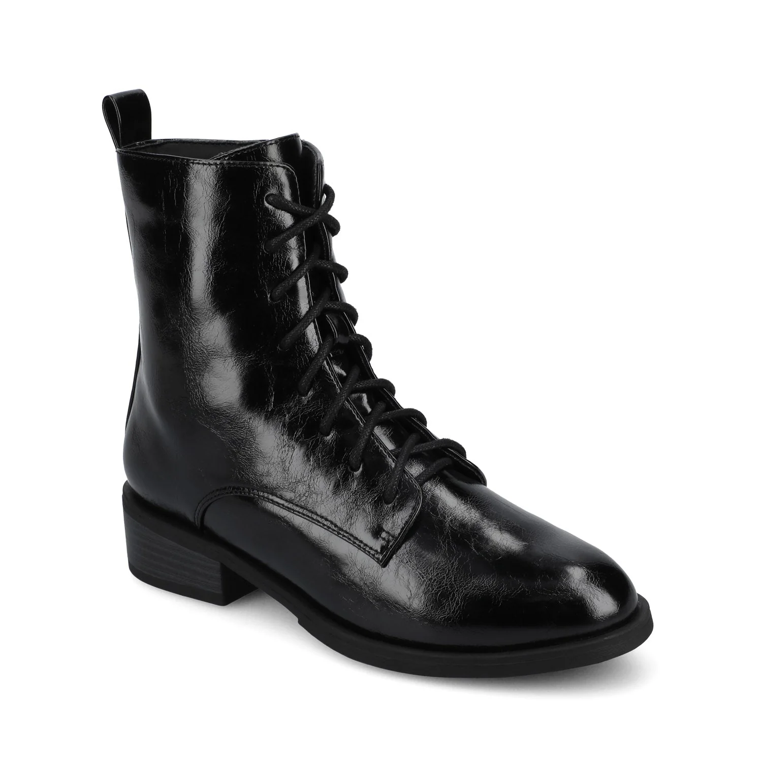 VIENNA COMBAT BOOTIES - Crinkle/Black - Image 2