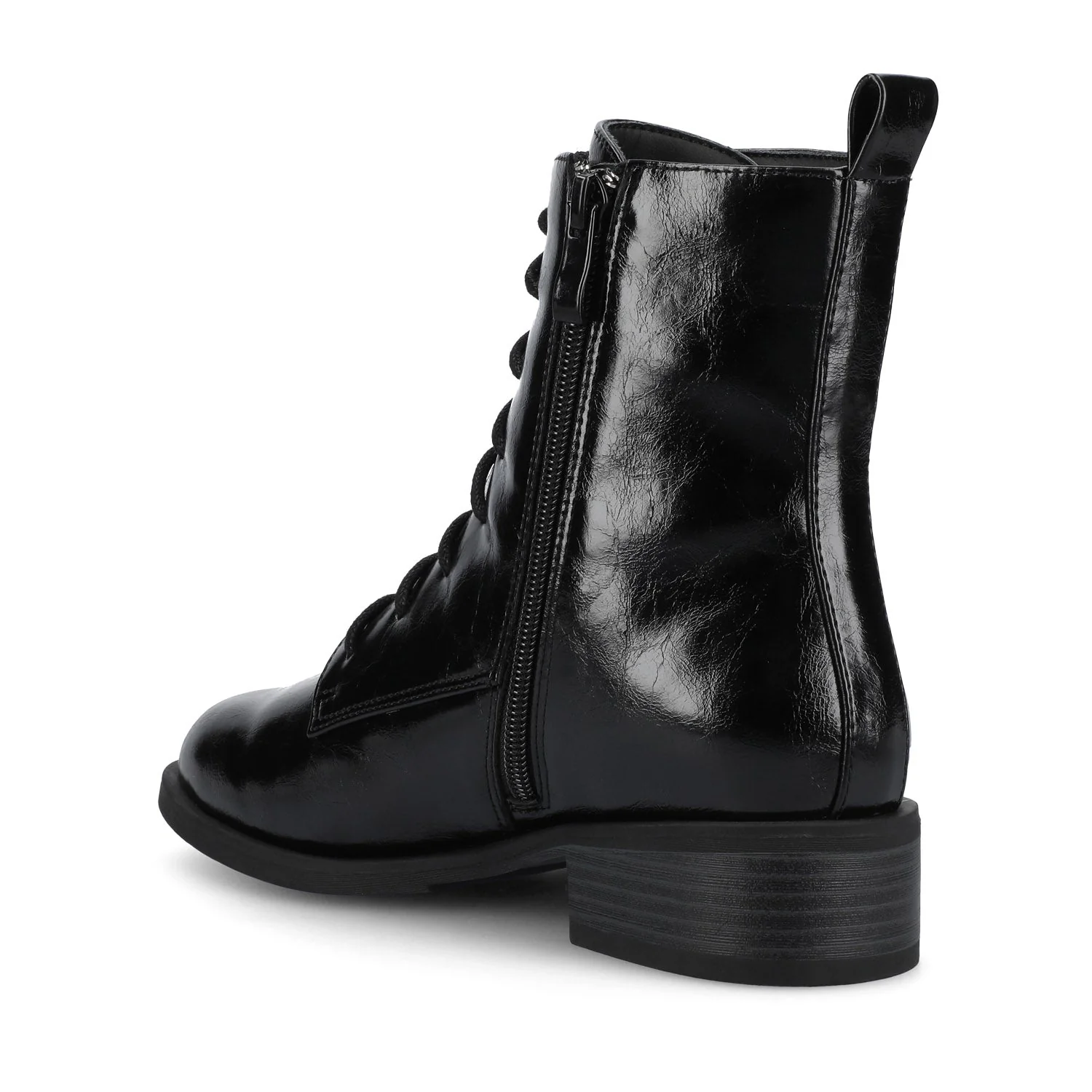 VIENNA COMBAT BOOTIES - Crinkle/Black - Image 3