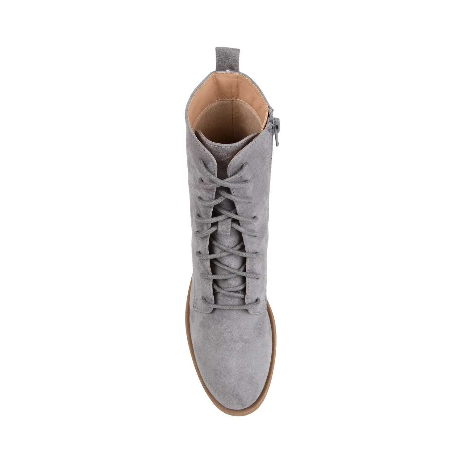 VIENNA COMBAT BOOTIES IN WIDE - Grey - Image 4