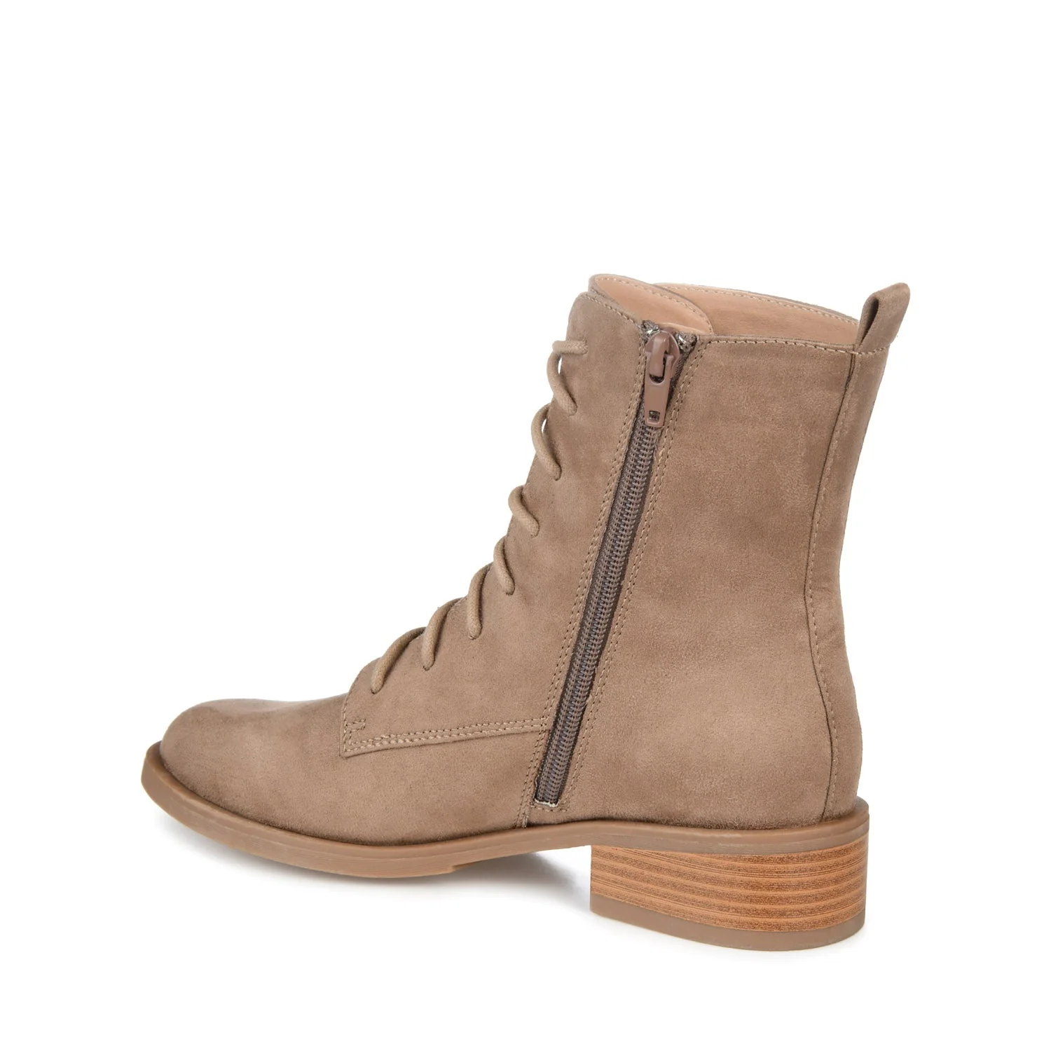 VIENNA COMBAT BOOTIES IN WIDE - Taupe - Image 3