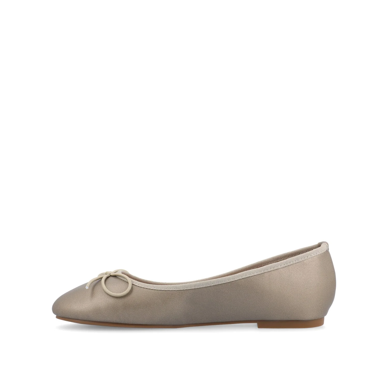 VIKA BALLET FLATS IN VEGAN LEATHER - Pewter PU - Image 3