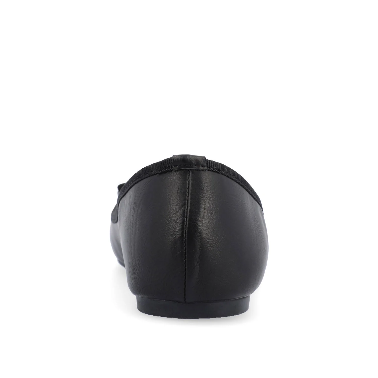 VIKA VEGAN LEATHER BALLET FLATS IN WIDE - Black - Image 7