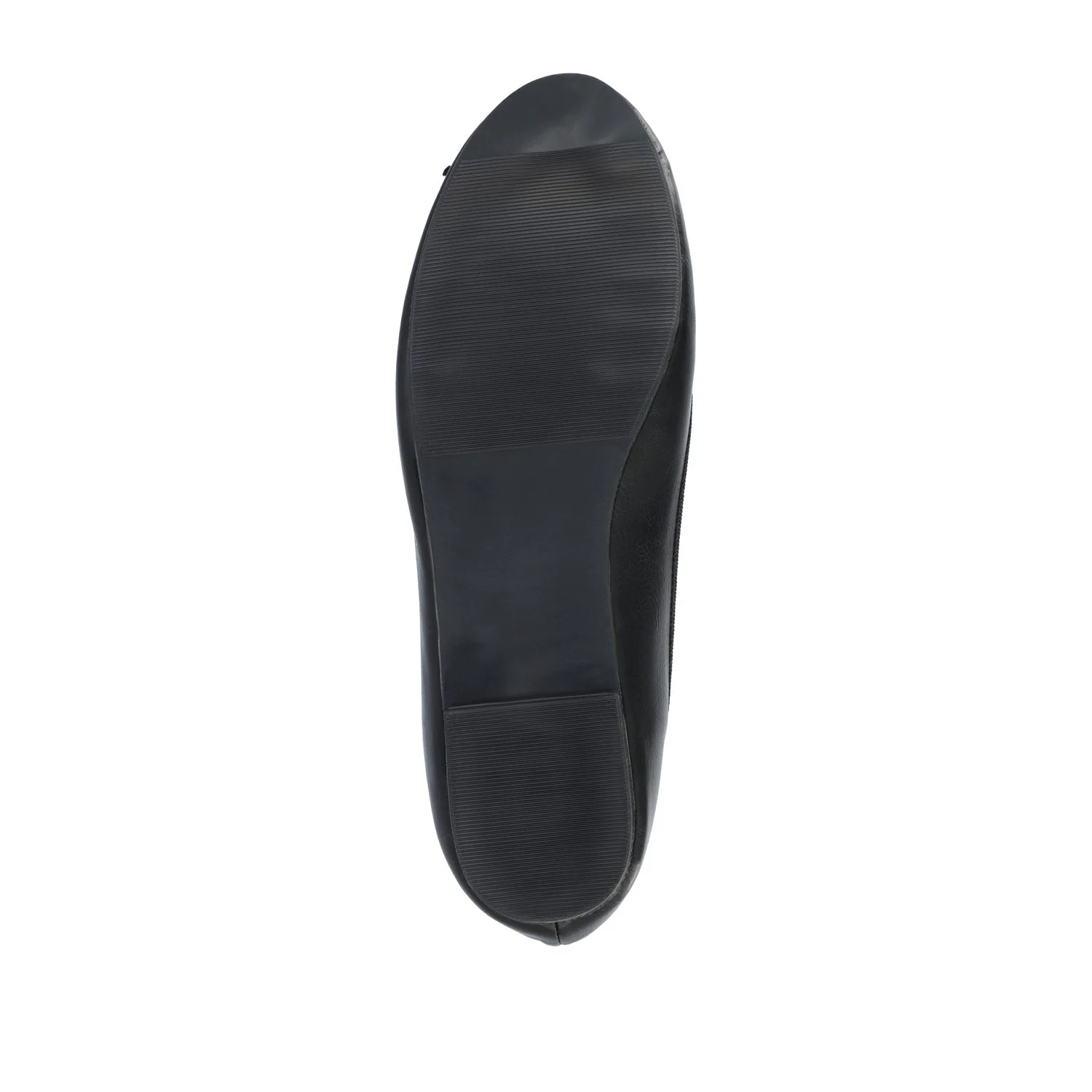VIKA VEGAN LEATHER BALLET FLATS IN WIDE - Black - Image 8
