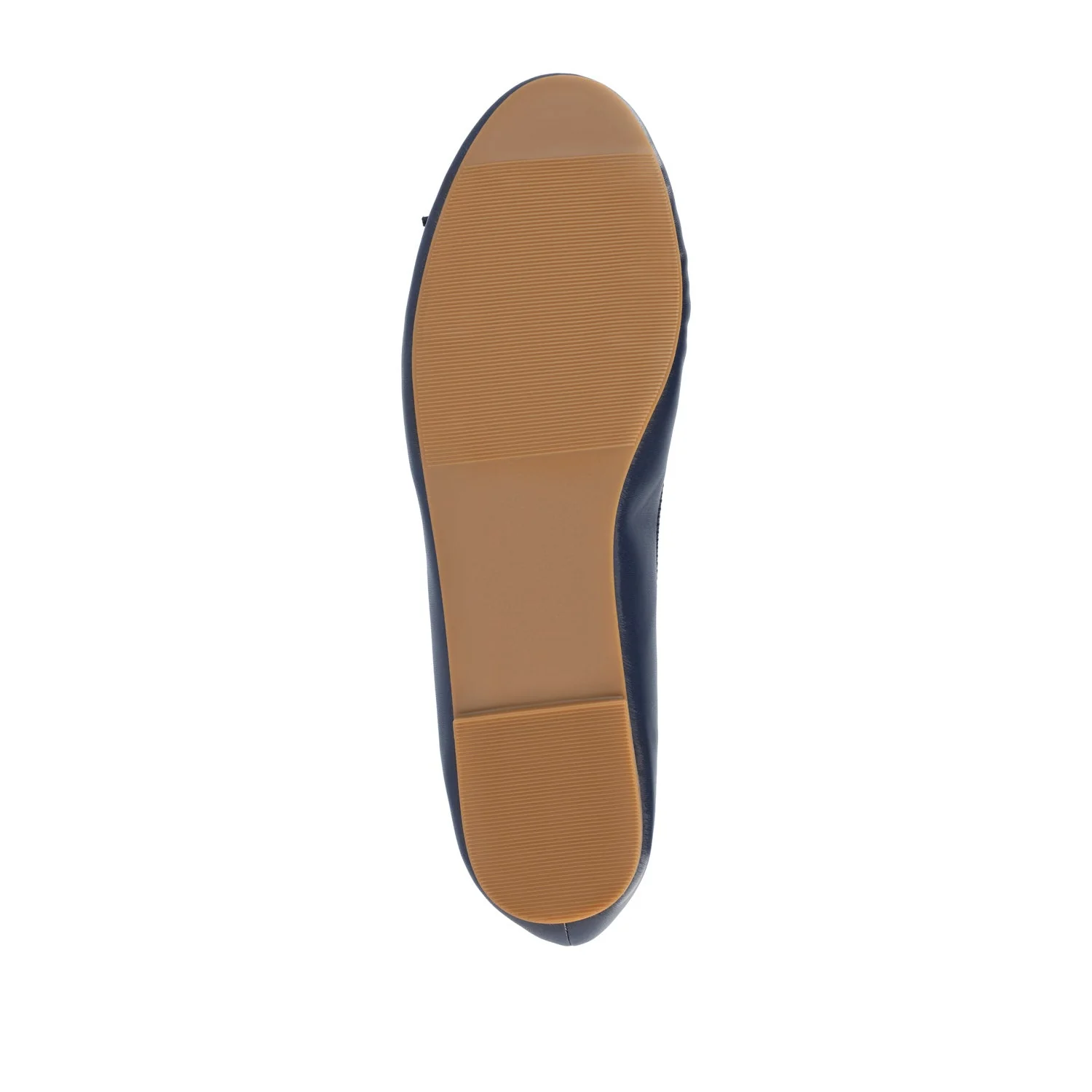 VIKA VEGAN LEATHER BALLET FLATS IN WIDE - Navy Nubuck - Image 8