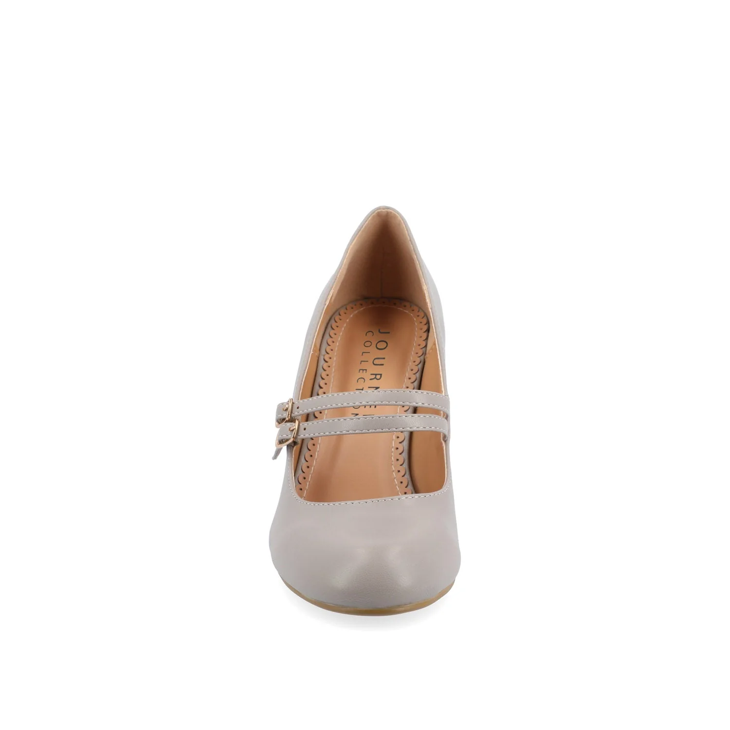 WINDY MARY JANE PUMP HEELS IN CROCO - Grey - Image 5