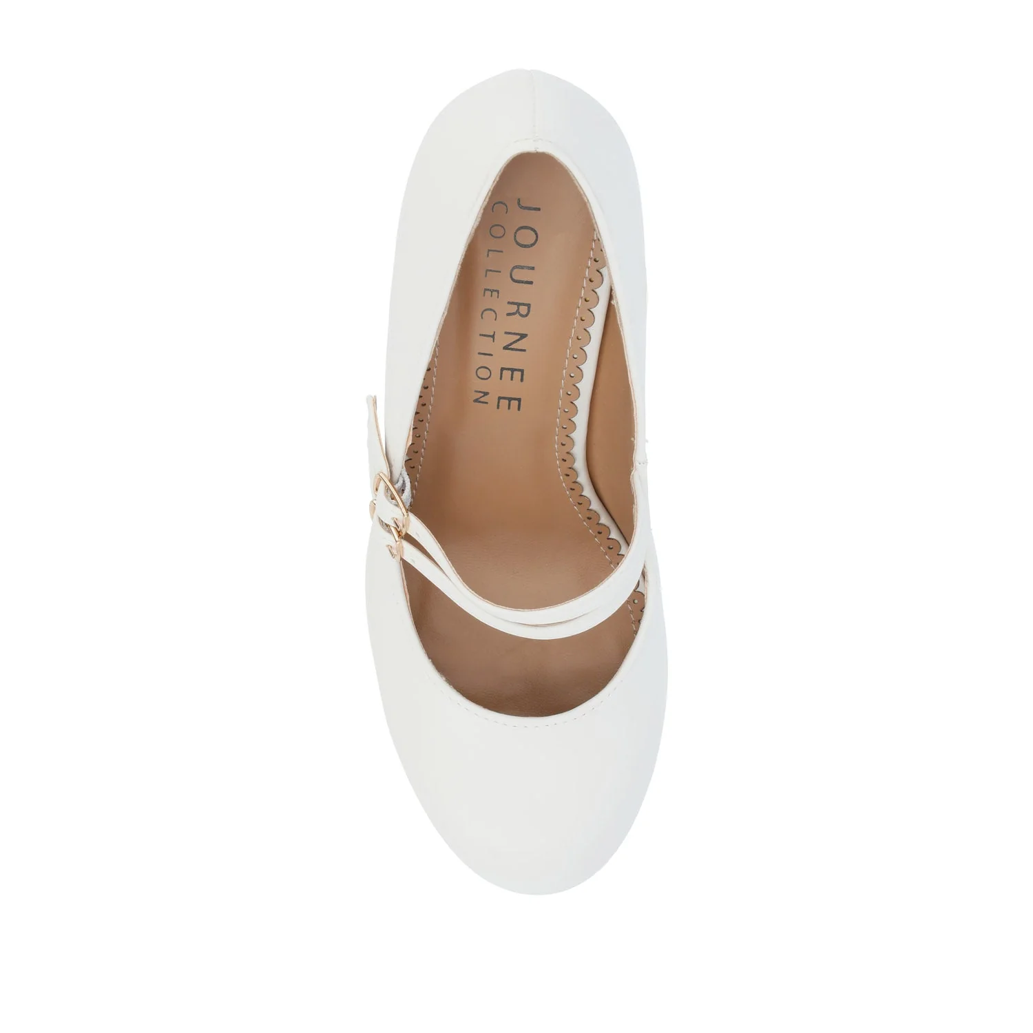 WINDY CROCO MARY JANE PUMP HEELS IN NARROW - White - Image 6