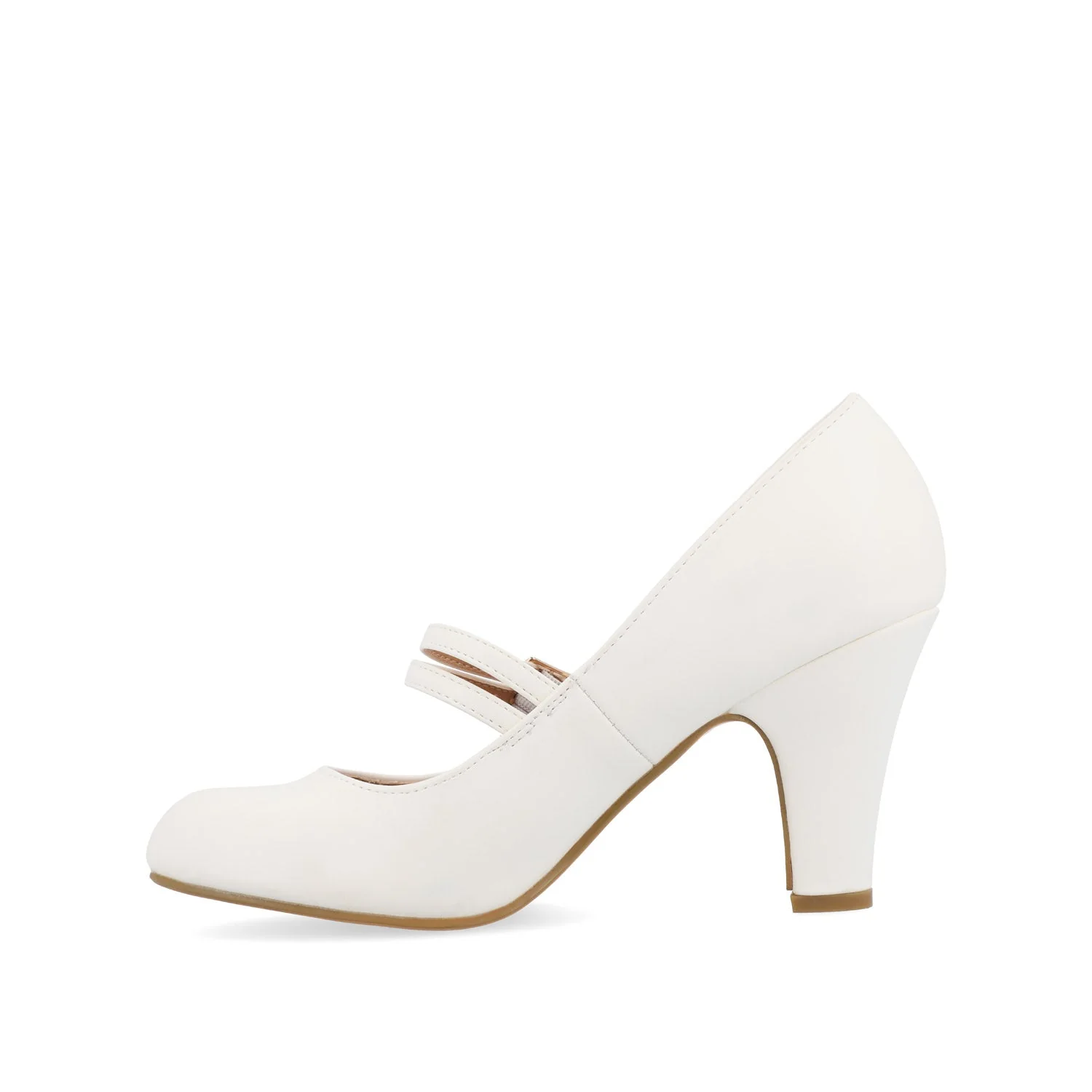 WINDY MARY JANE PUMP HEELS IN CROCO - White - Image 3