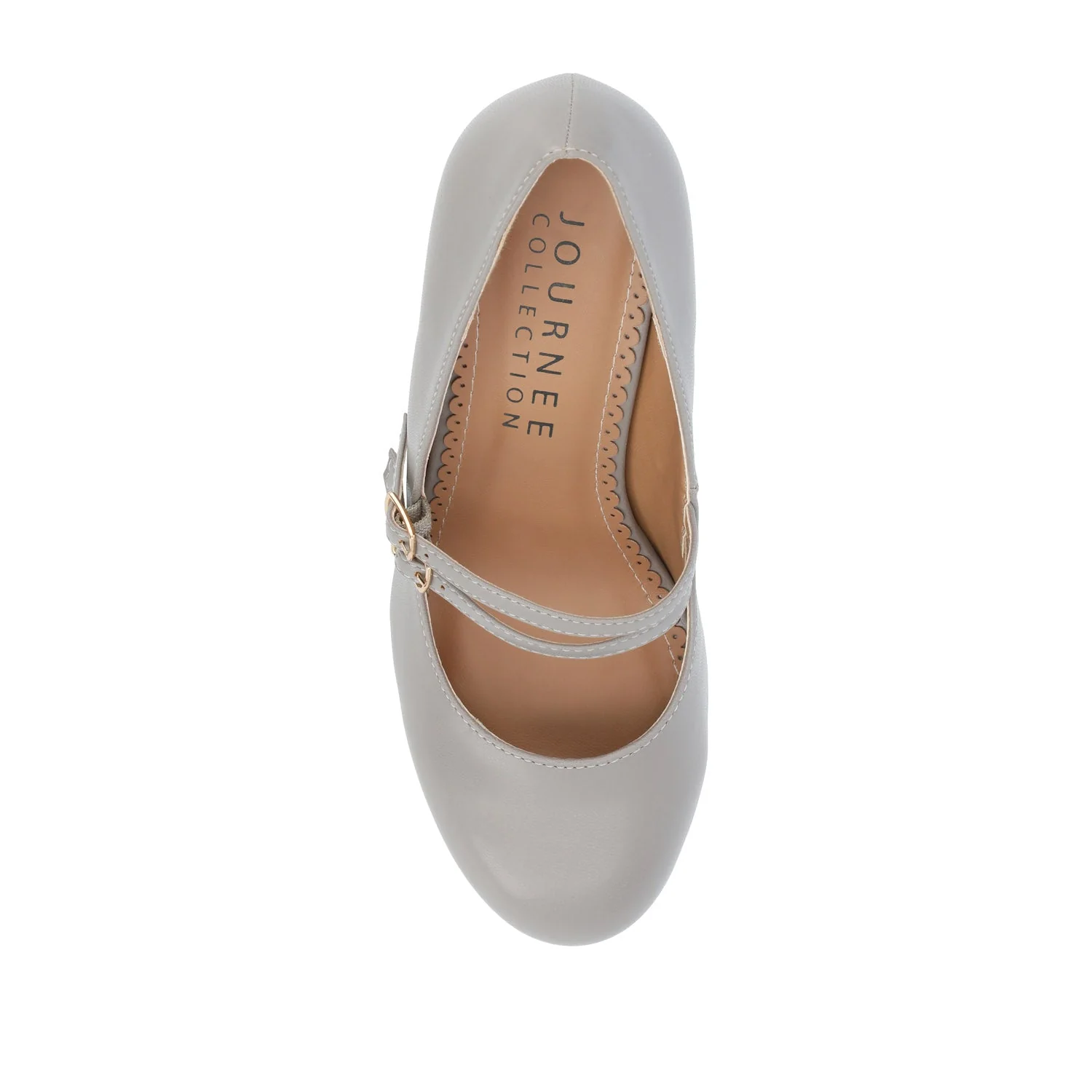 WINDY CROCO MARY JANE PUMP HEELS IN WIDE - Grey - Image 6