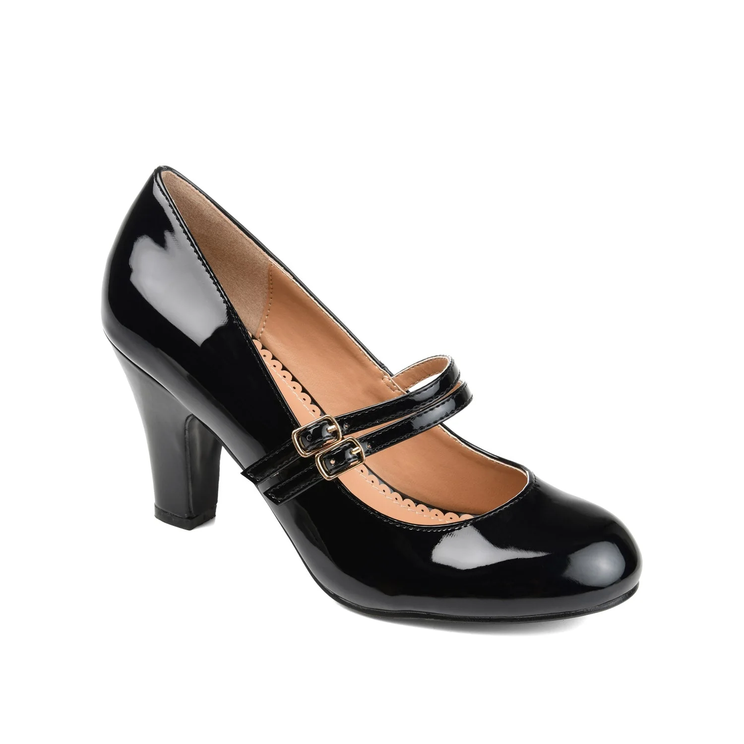 WINDY STATMENT MARY JANE PUMP HEELS IN WIDE - Patent/Black - Image 2